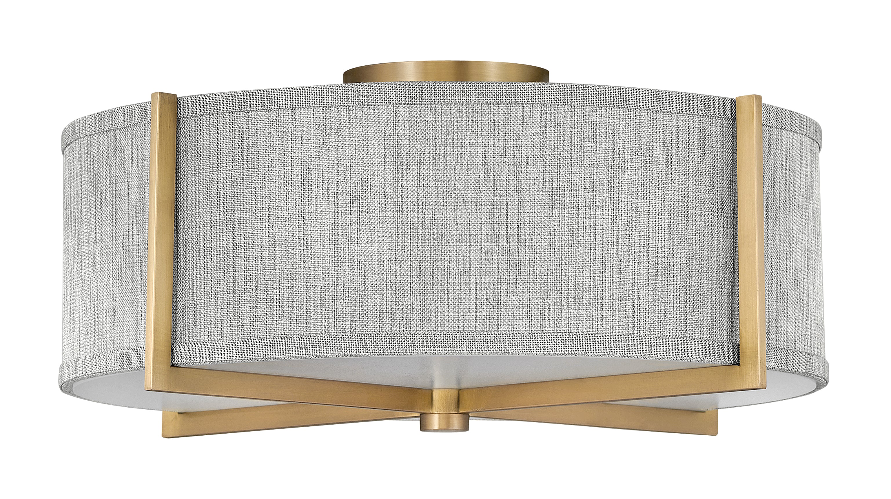 Axis Heathered Gray Medium Semi-flush Mount