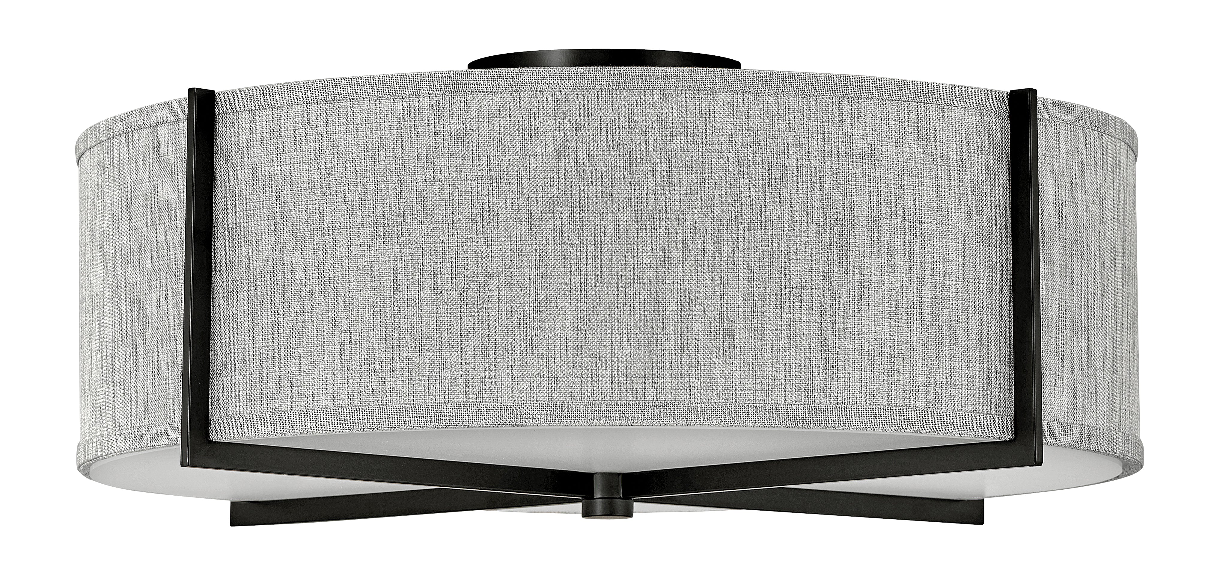 Axis Heathered Gray Large Semi-flush Mount