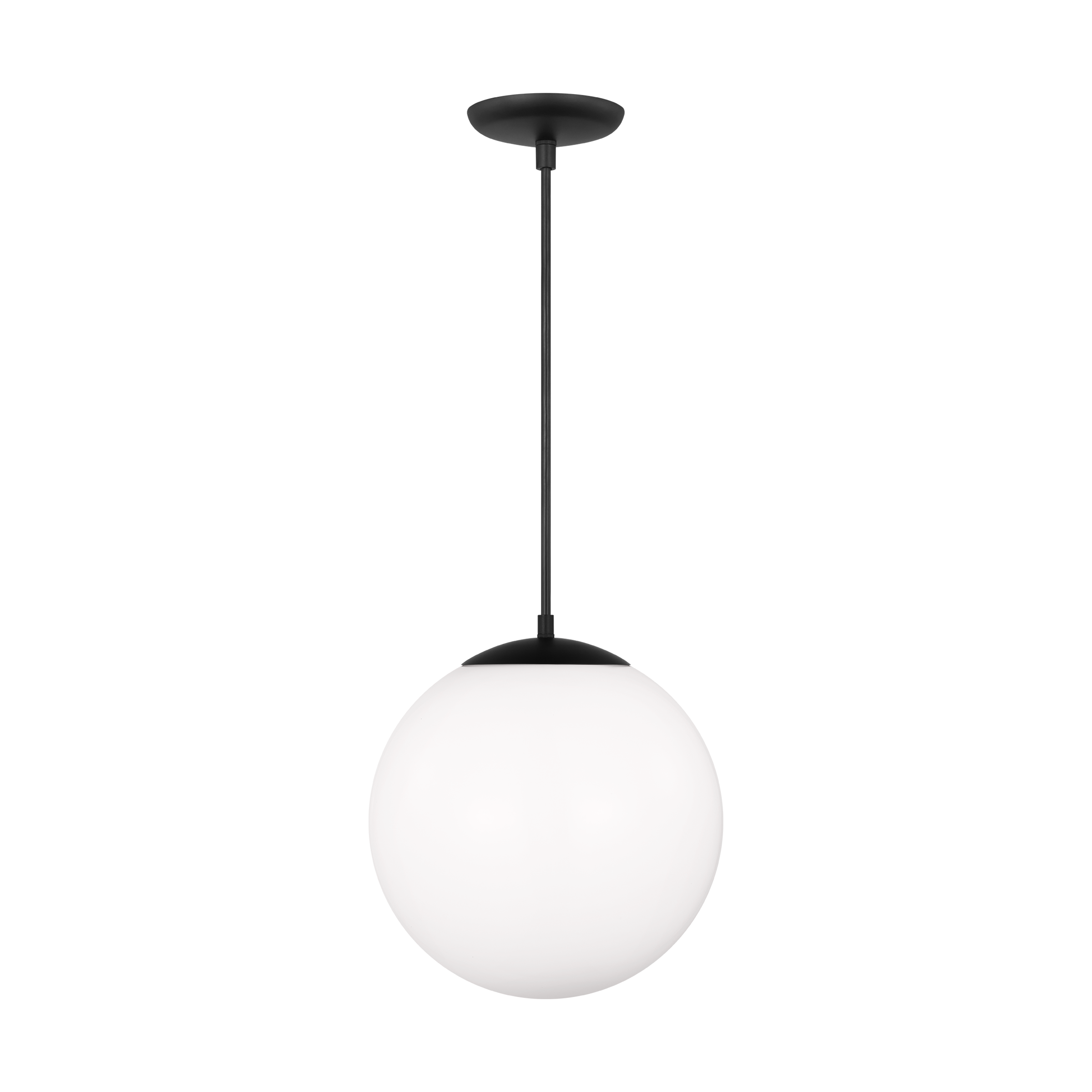 Leo - Hanging Globe Extra Large One Light Pendant with White Glass