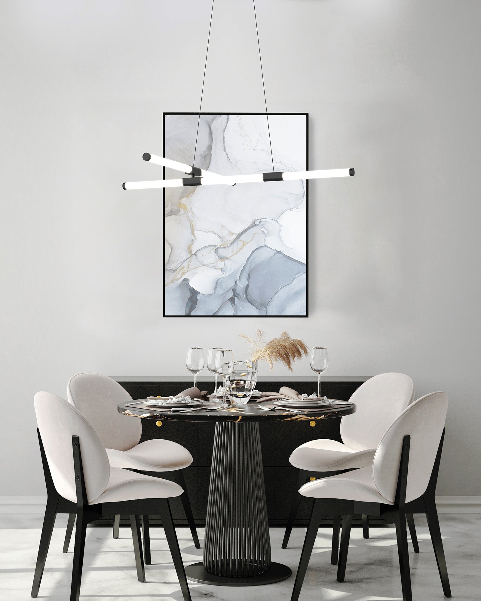 Akari 48" LED Chandeliers