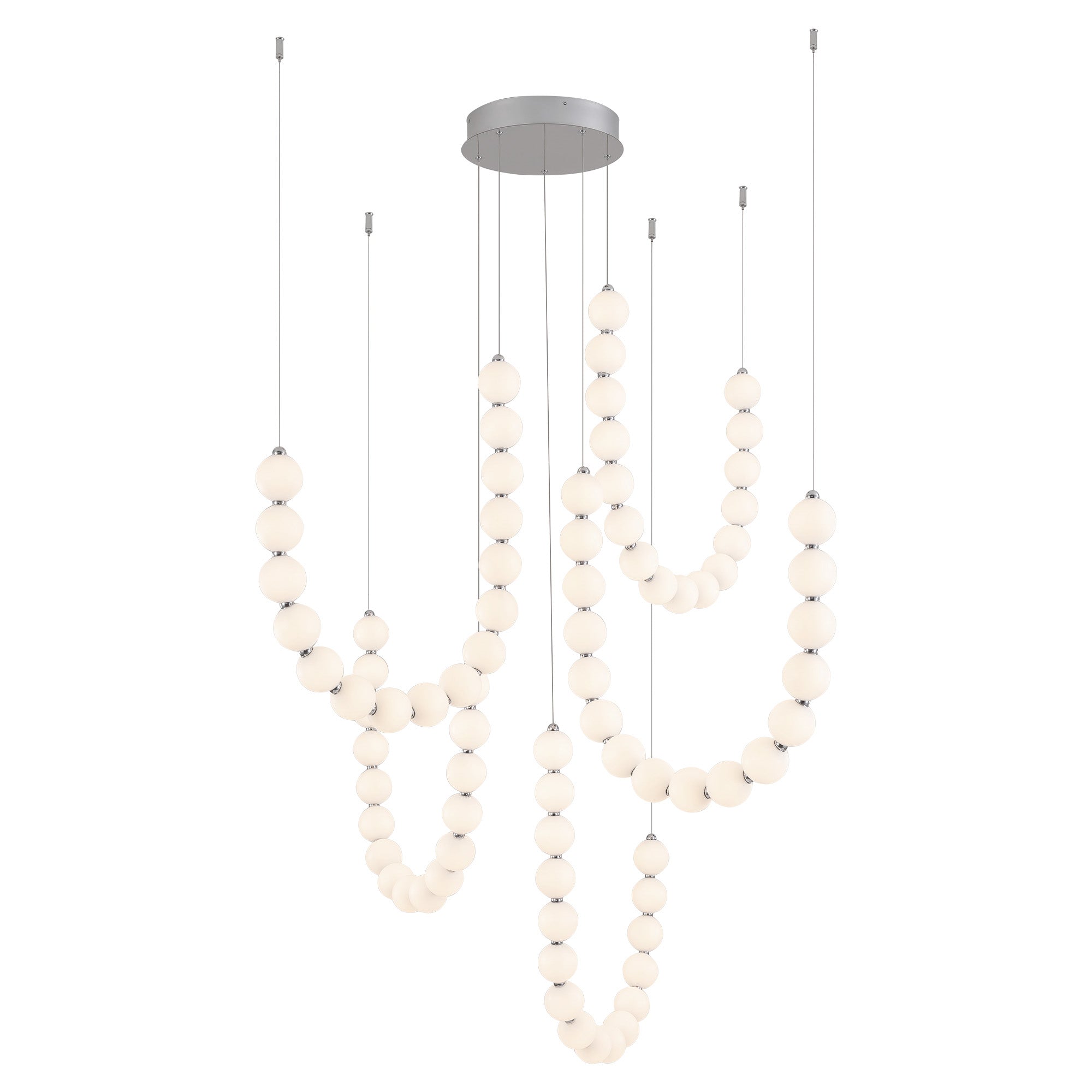 Akoya 80 Light Silver dimmable LED Chandelier