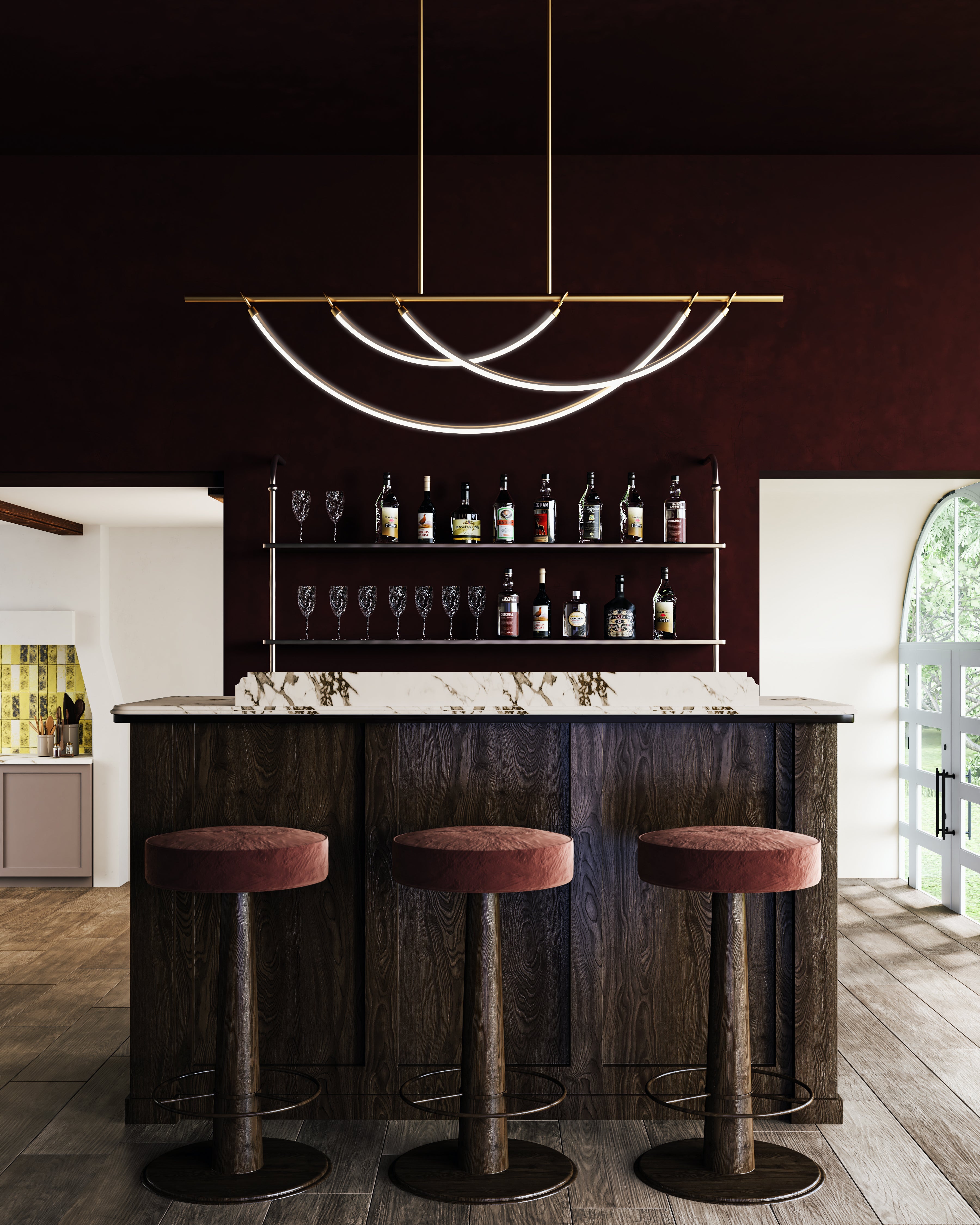 Aryas 48" LED Linear Pendant