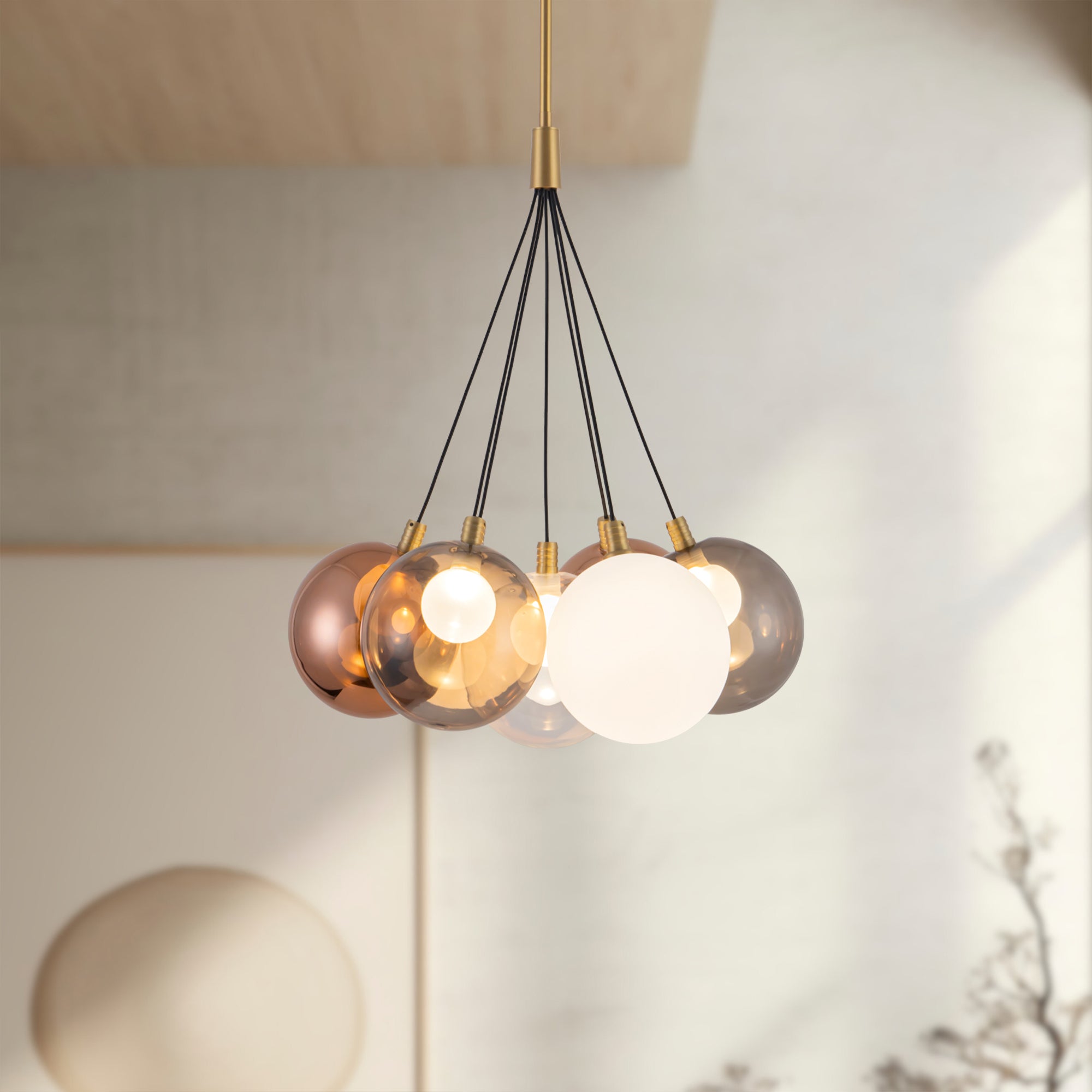 Bolla 17" dimmable LED Chandelier