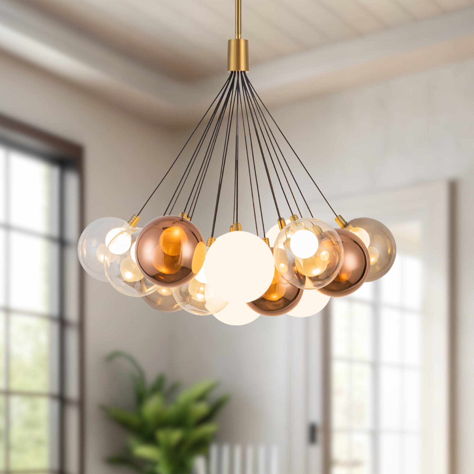 Bolla 28" dimmable LED Chandelier