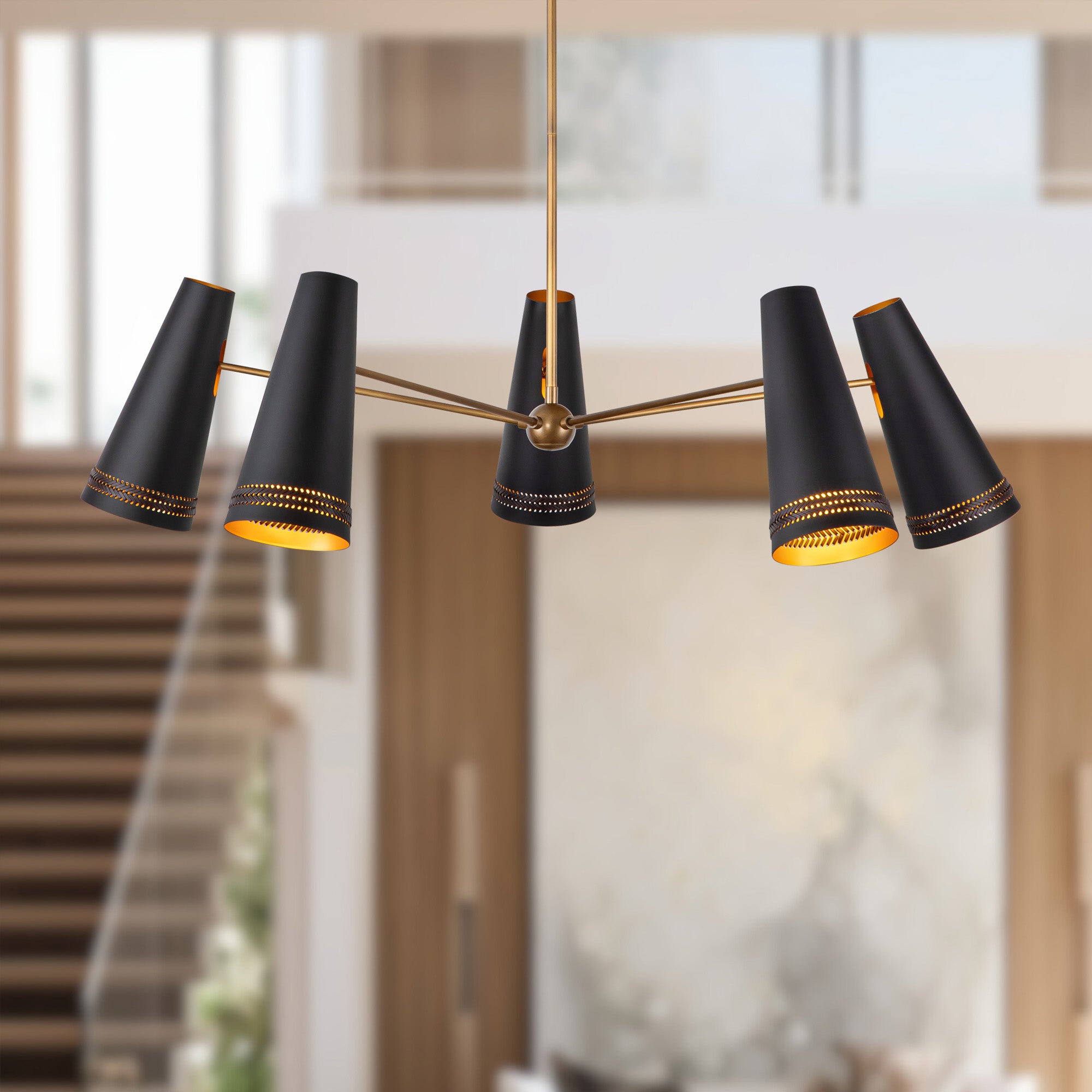 Brickell 45" 5 Lights Chandeliers