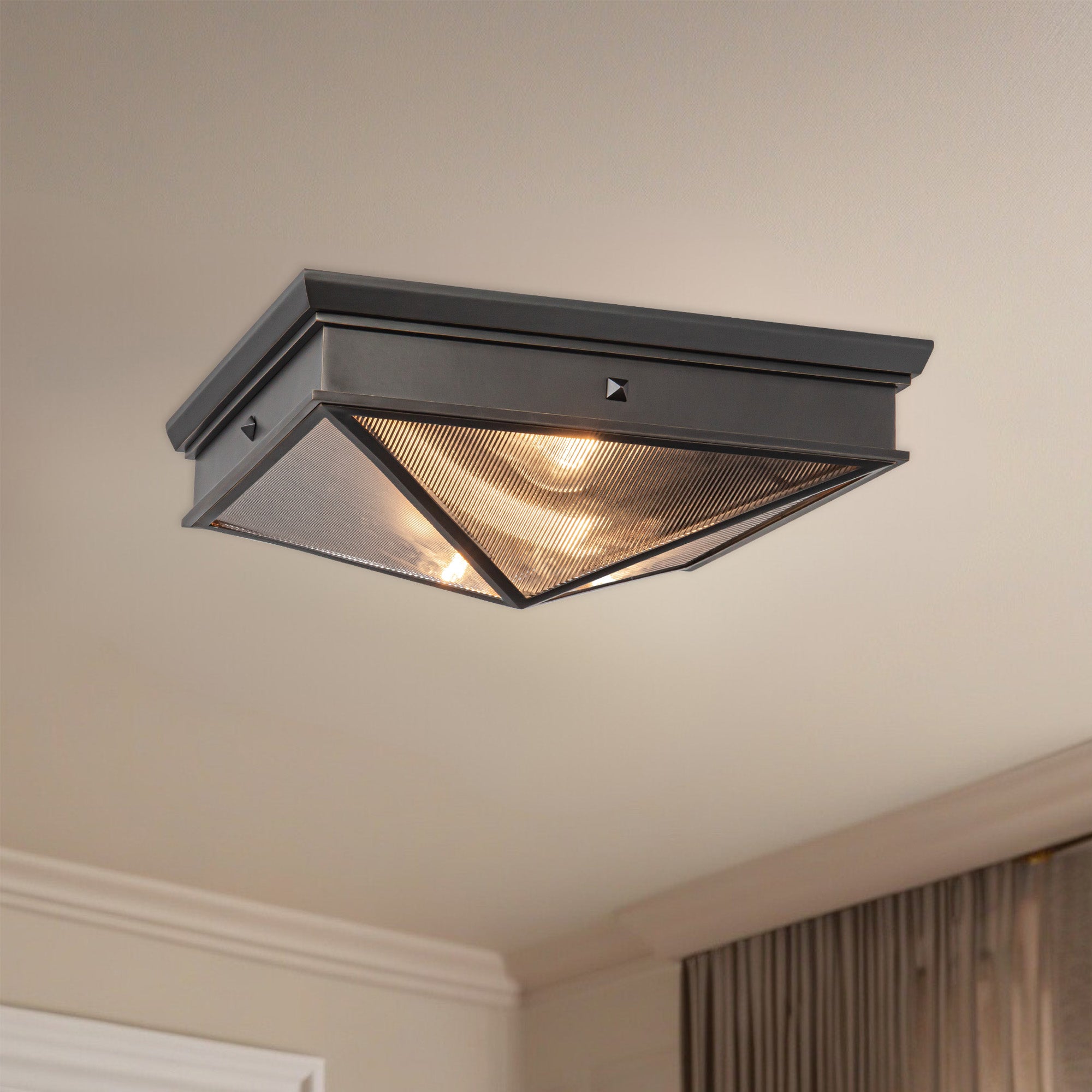 Cairo 15" 2 Lights Flush Mount