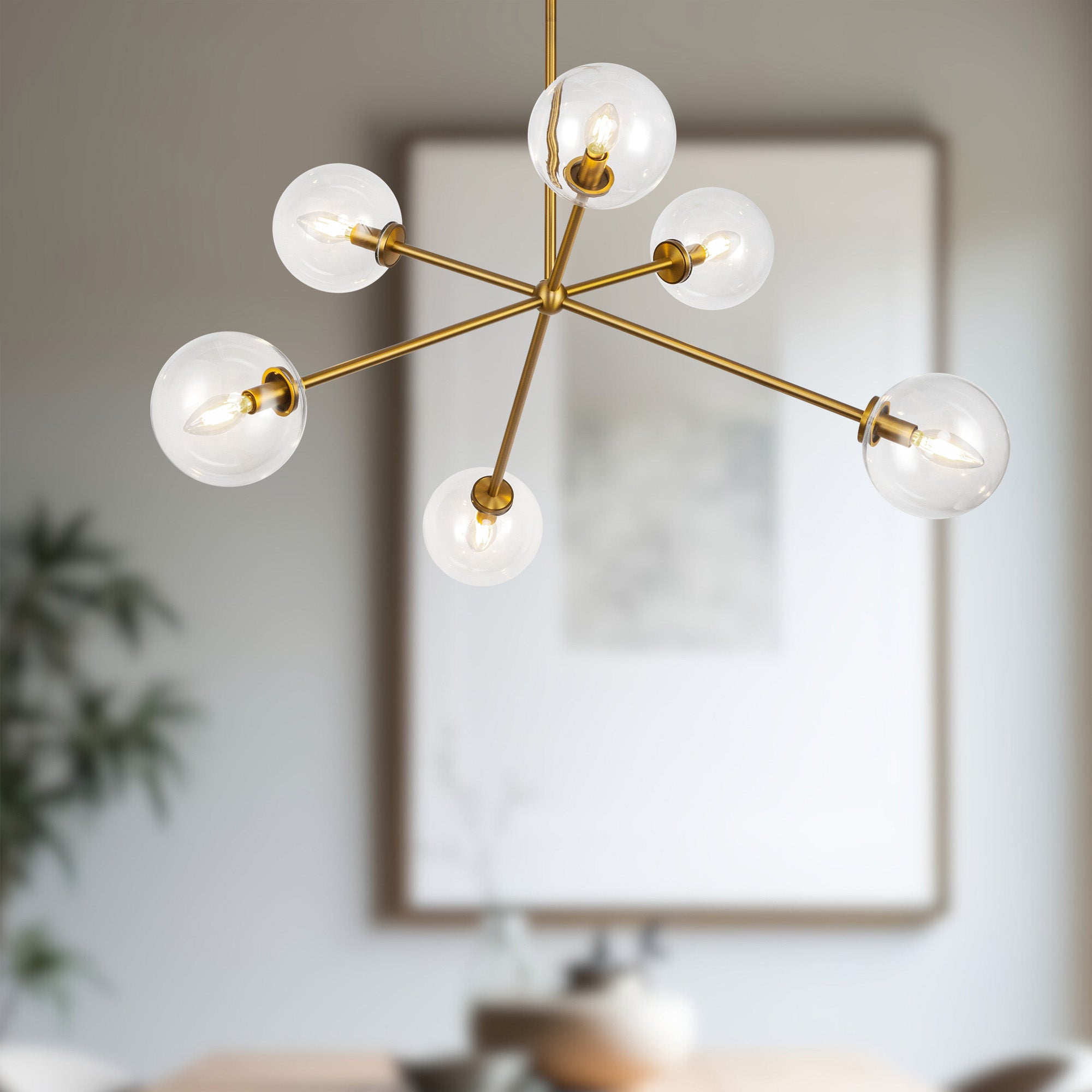 Cassia 40" 6 Lights Chandelier