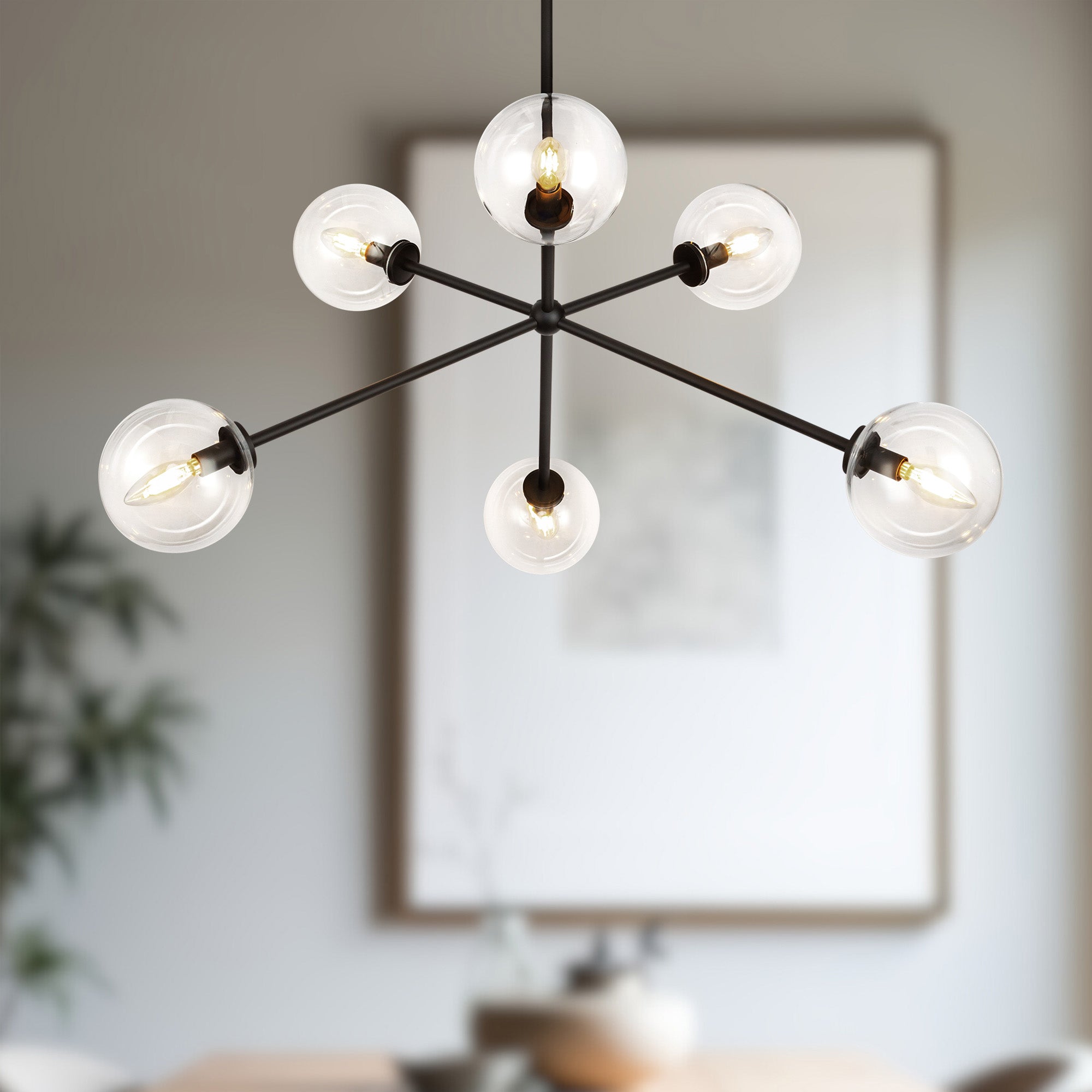 Cassia 40" 6 Lights Chandelier