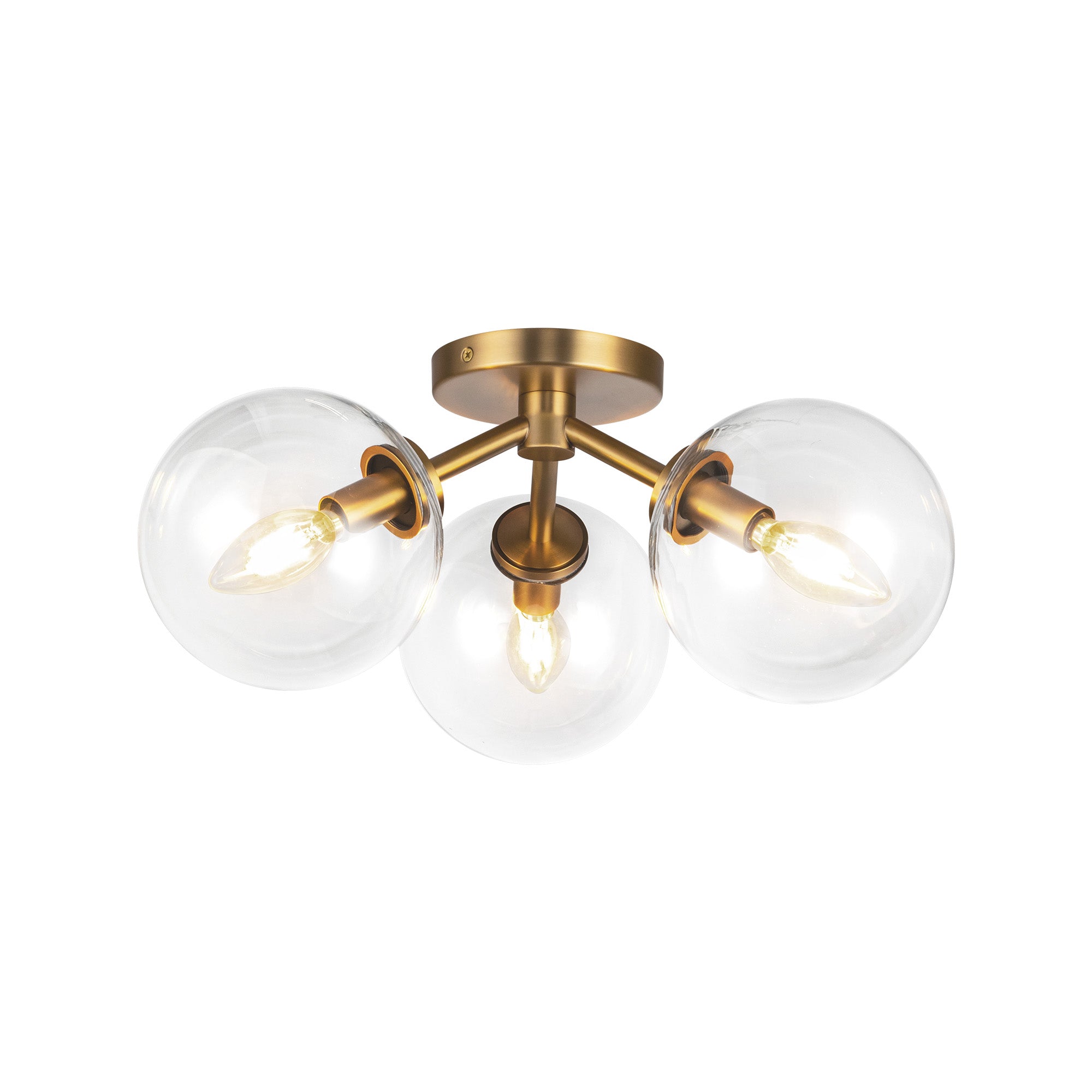 Cassia 15" 3 Lights Semi-Flush