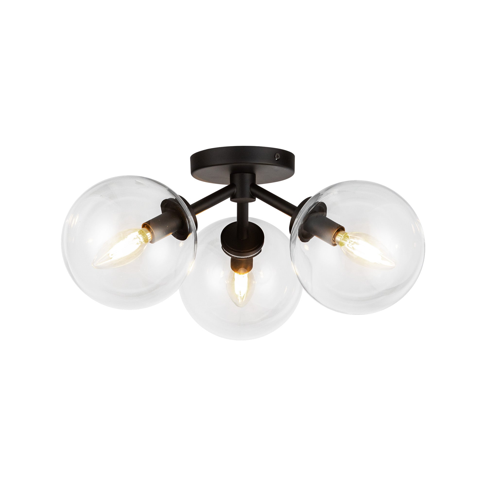 Cassia 15" 3 Lights Semi-Flush