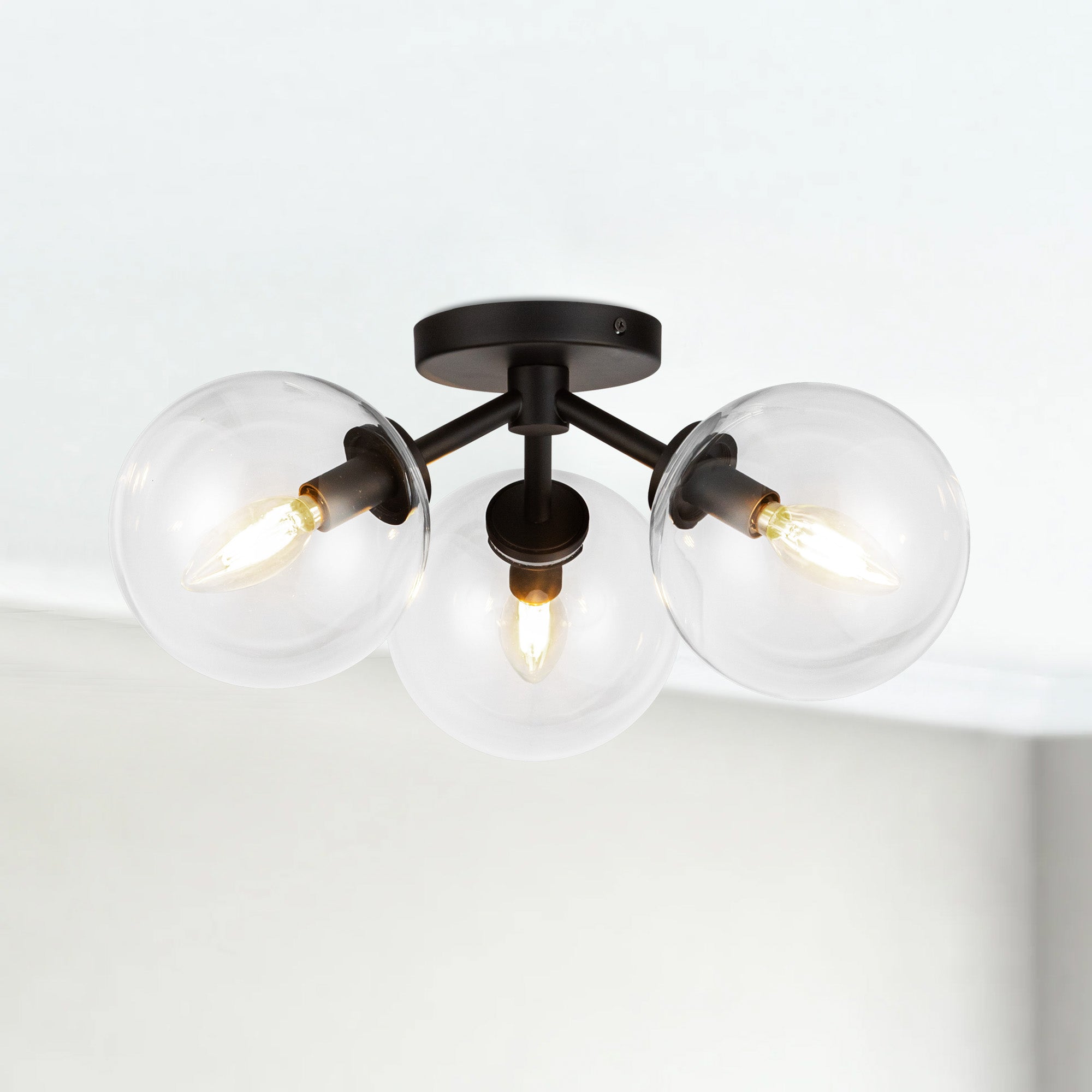 Cassia 15" 3 Lights Semi-Flush
