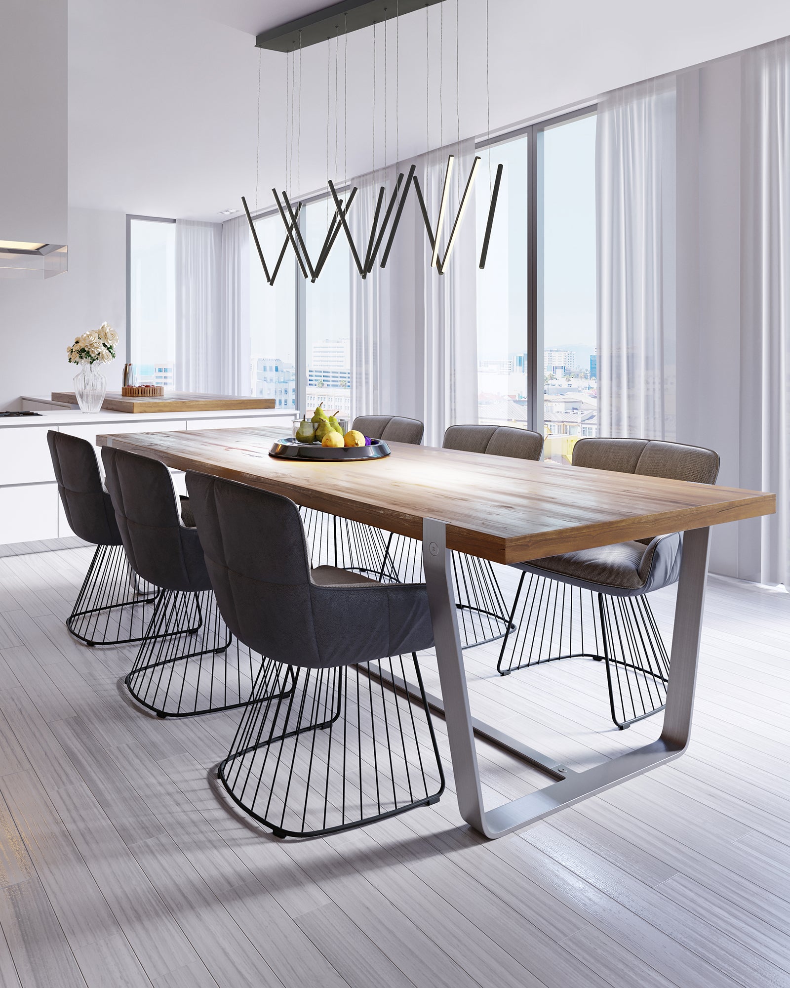 Chute 40" LED Linear Pendant