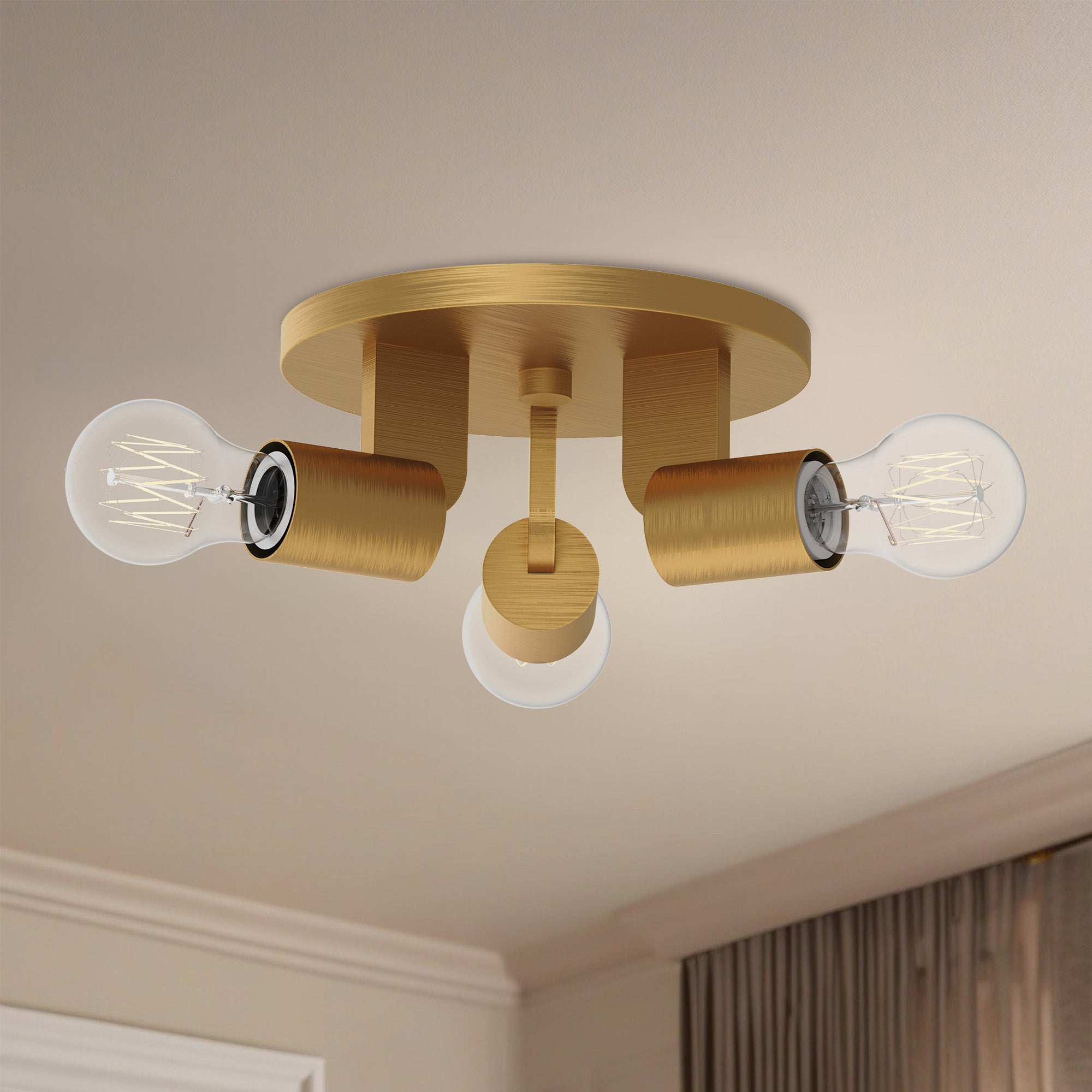 Claire 10" 3 Lights Semi Flush Mount