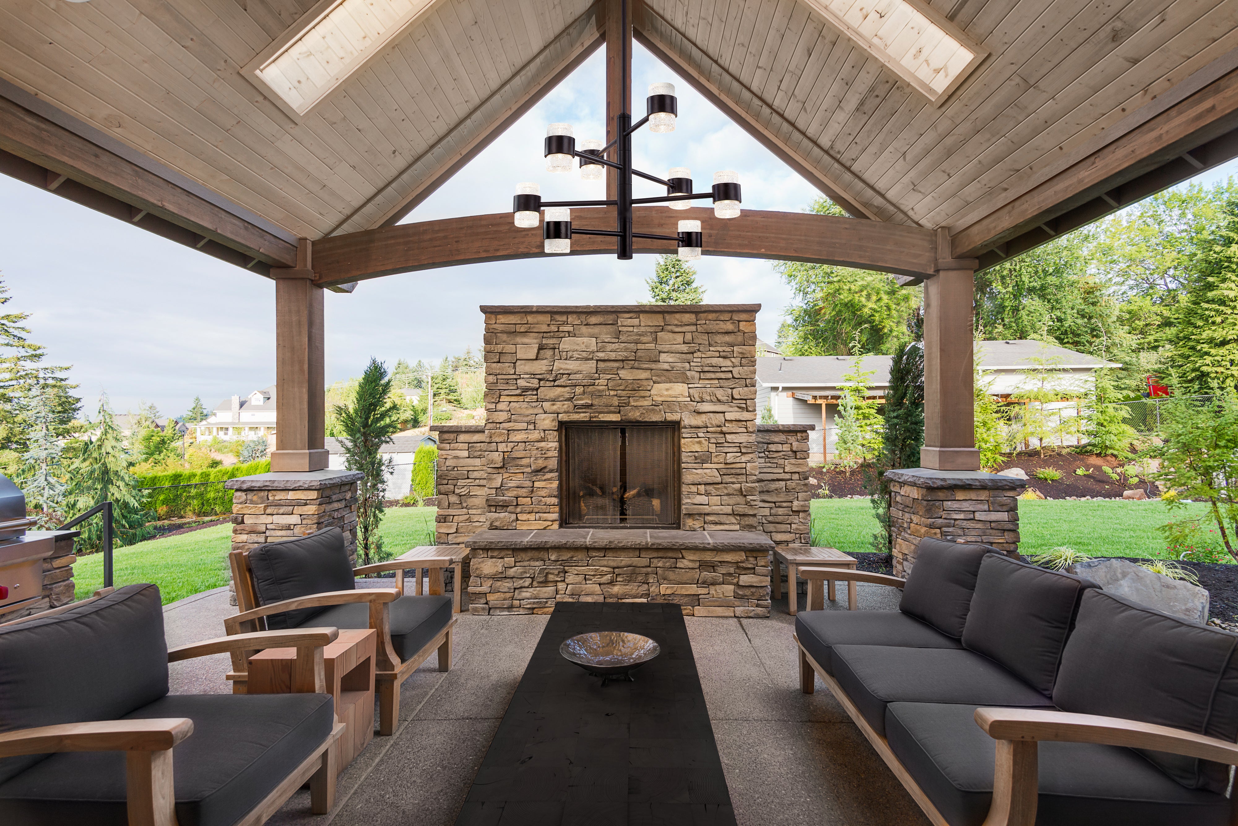 Copenhagen 24" (Four-Tier) LED Exterior Pendant