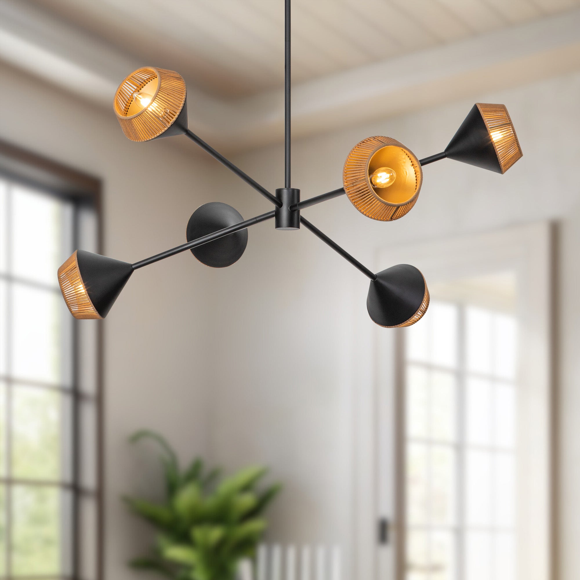 Daphne 38" 6 Lights Chandelier