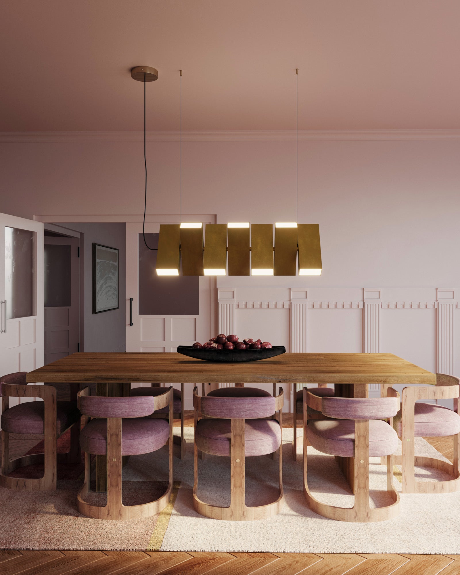 Domino 35" LED Linear Pendant