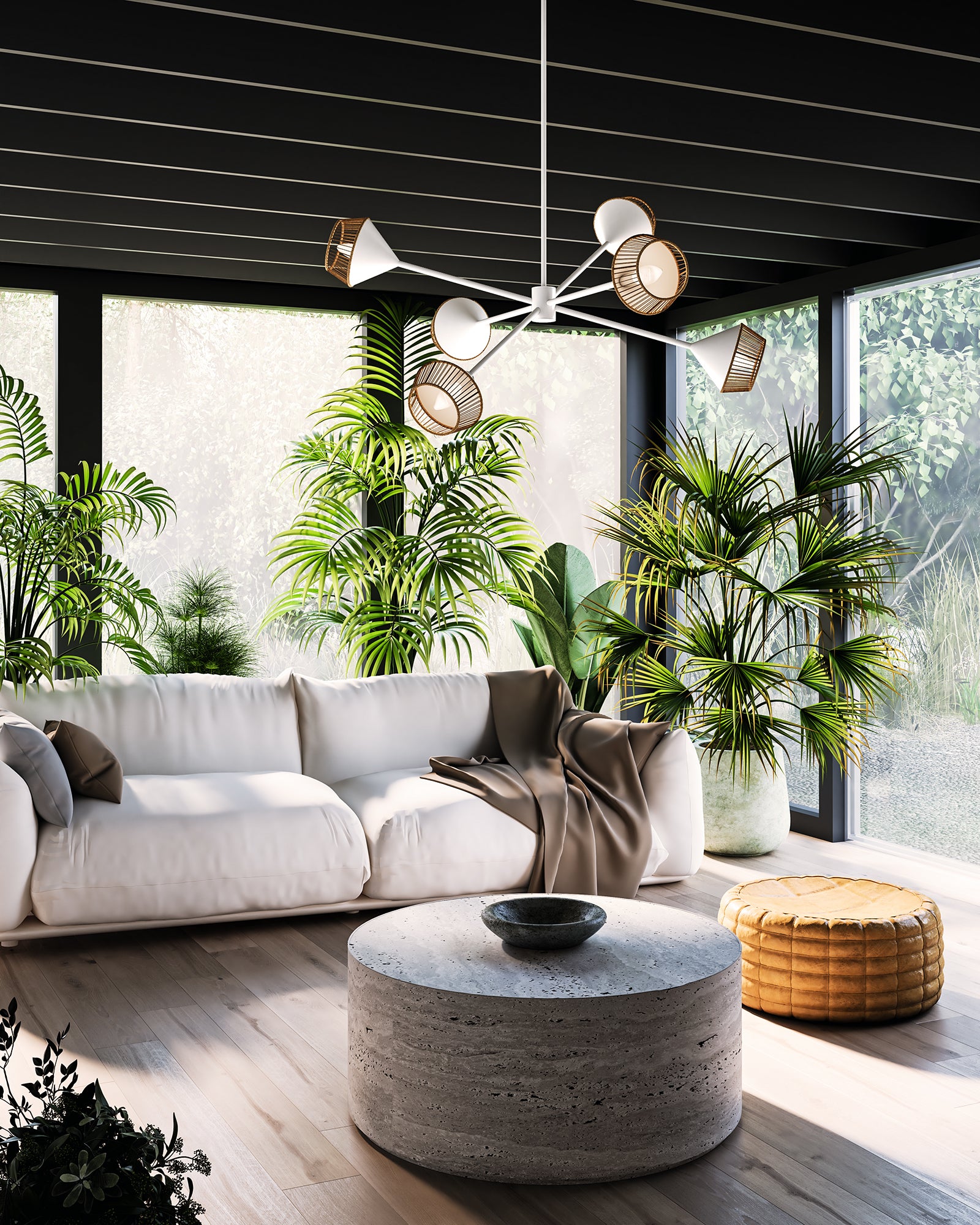 Daphne 38" 6 Lights Chandelier
