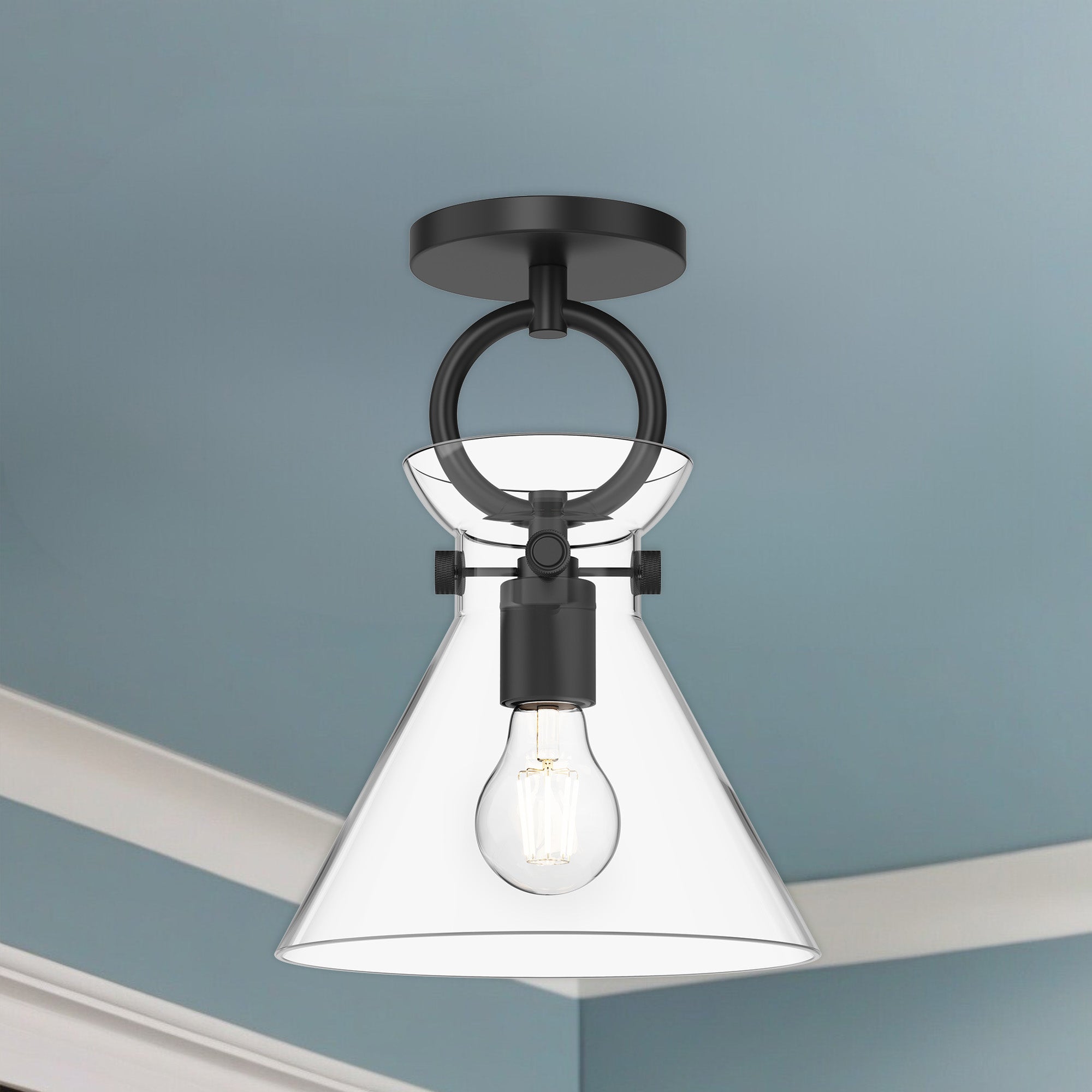 Emerson 9" 1 Light Semi Flush Mount