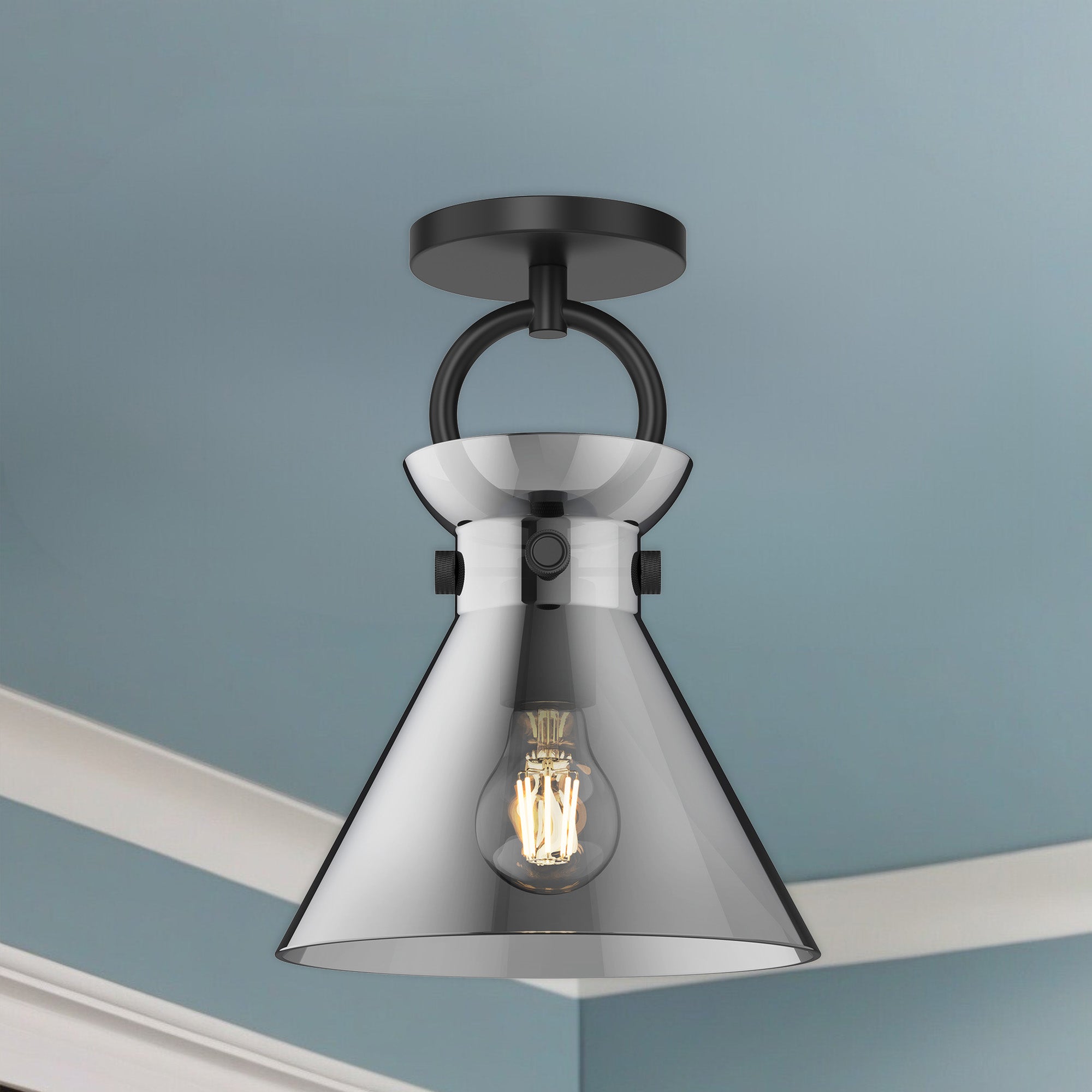 Emerson 9" 1 Light Semi Flush Mount