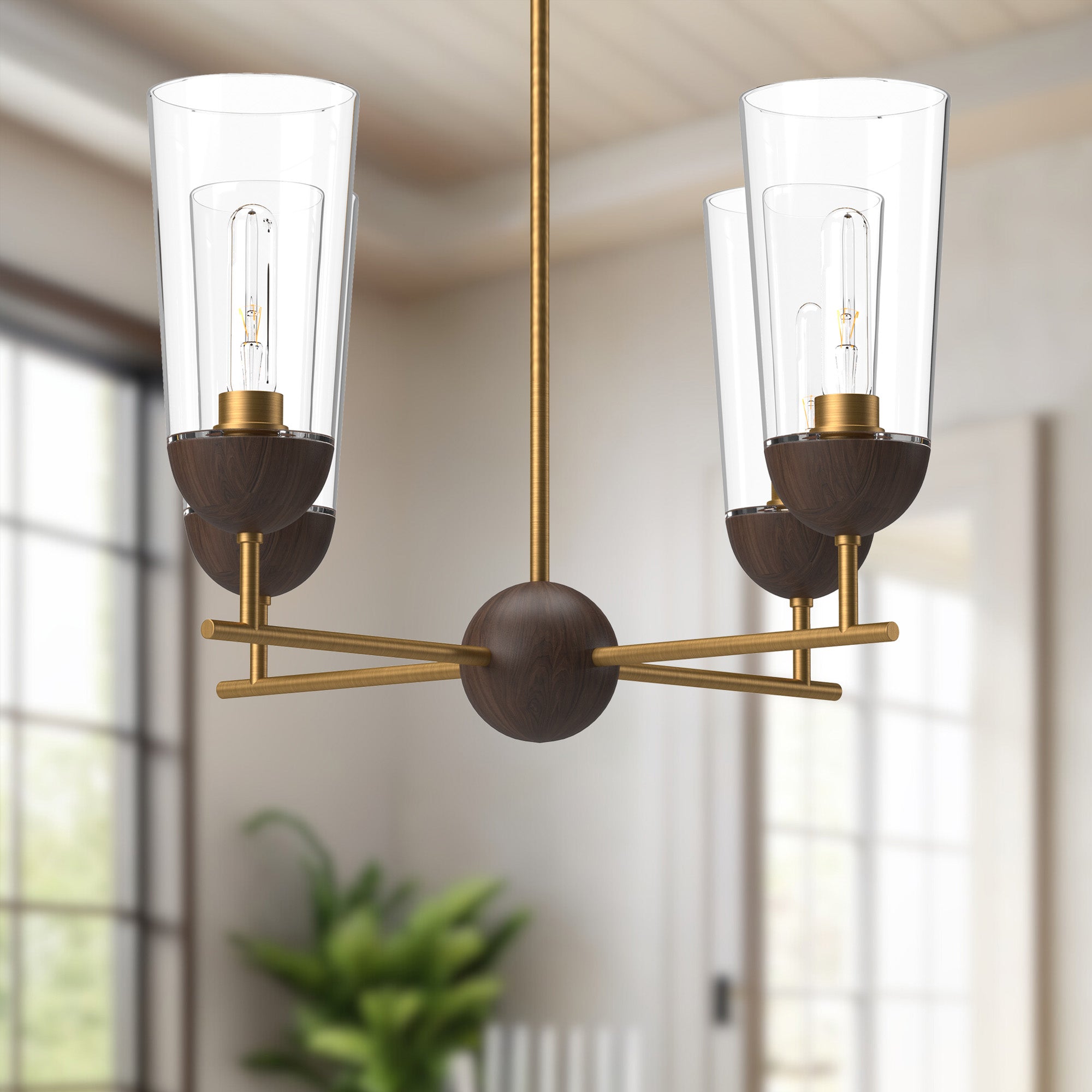 Emil 25" 4 Lights Chandeliers