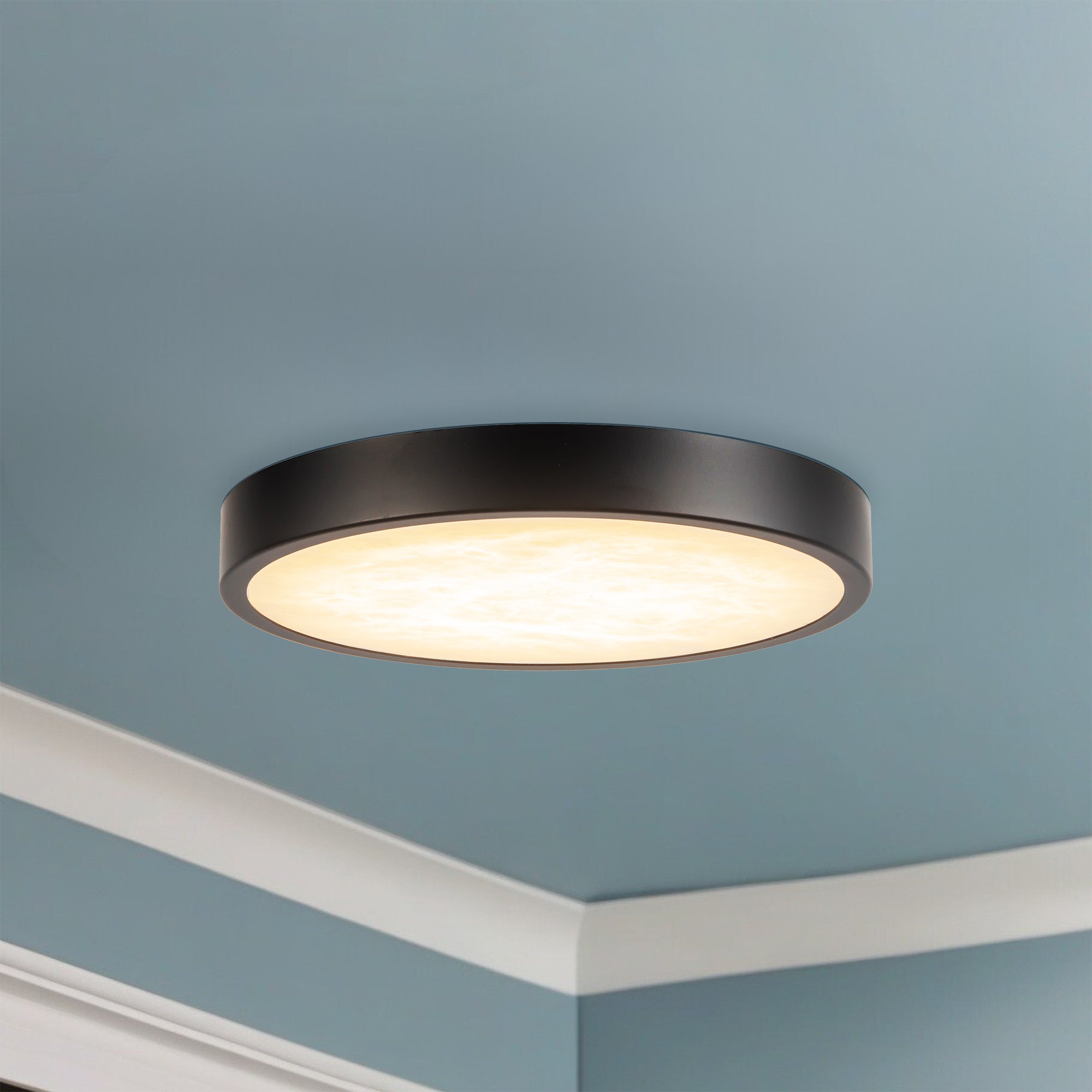 Evelyn 7" dimmable LED Flush Mount