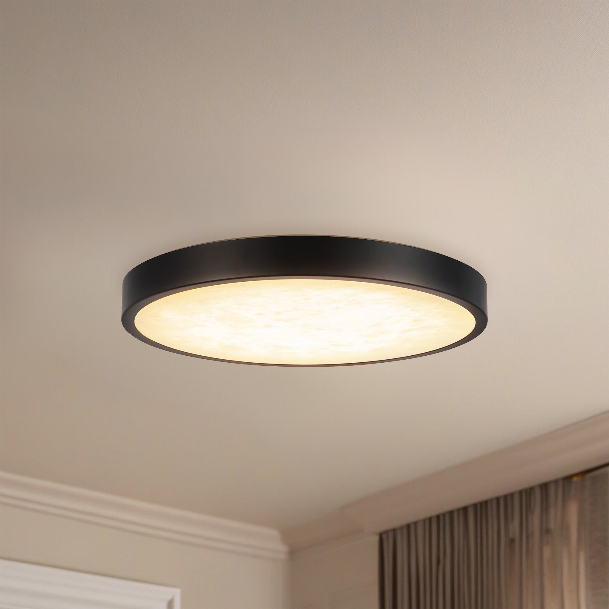Evelyn 9" dimmable LED Flush Mount