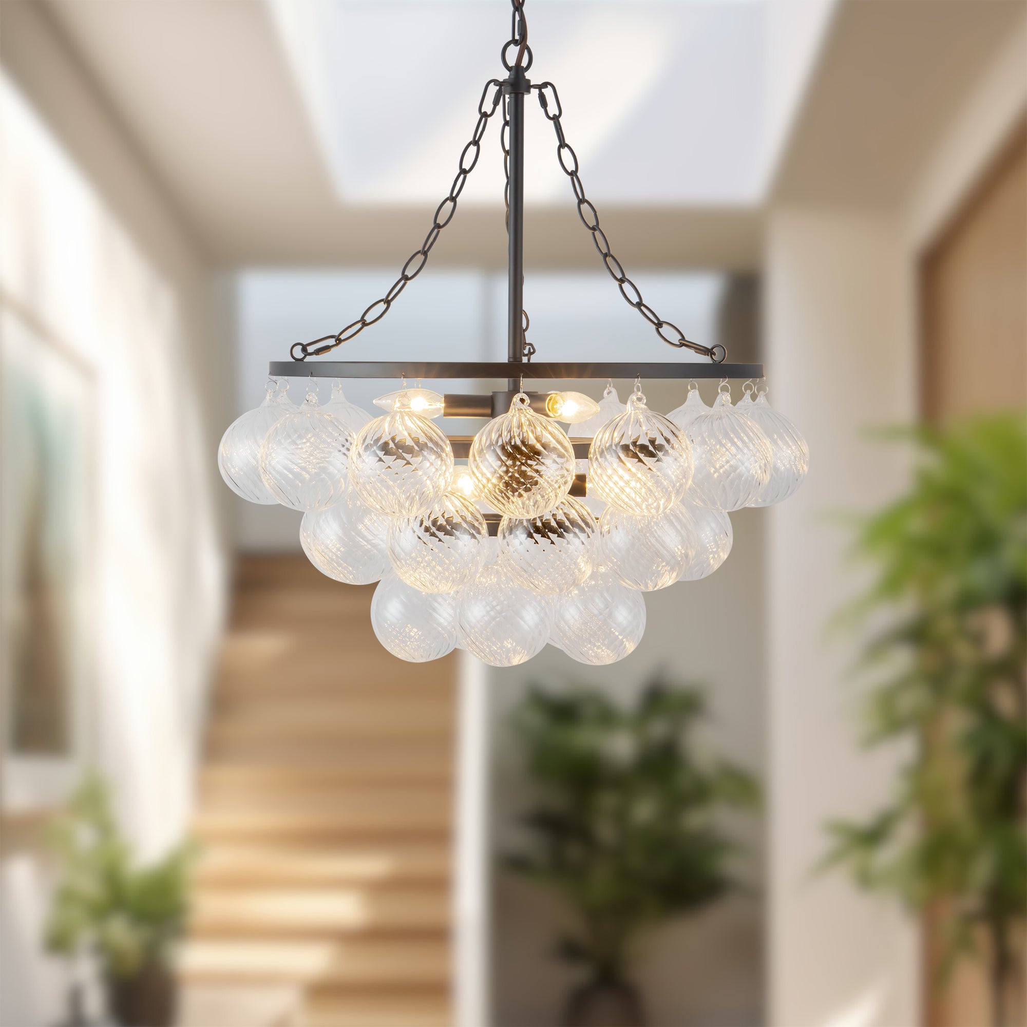 Faye 24" Black Chandelier