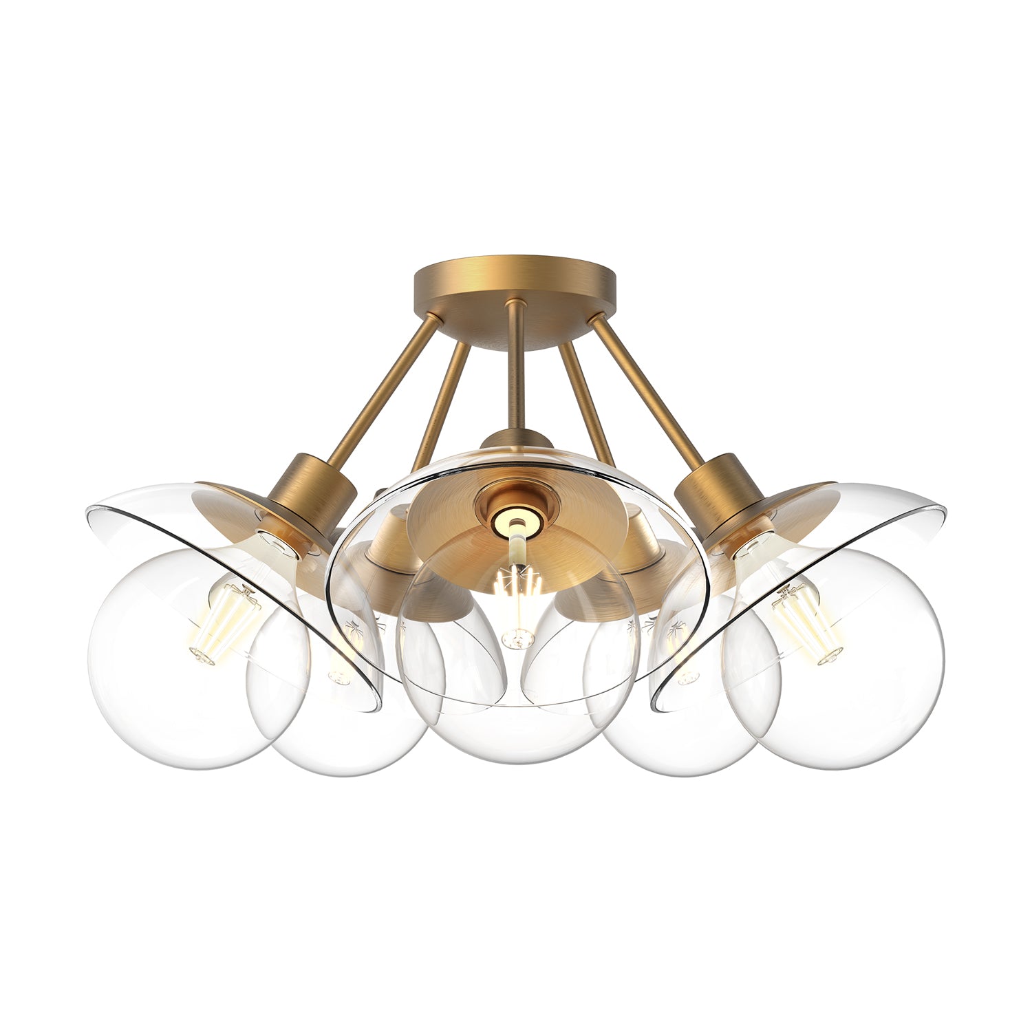 Francesca 20" 5 Lights Semi Flush Mount