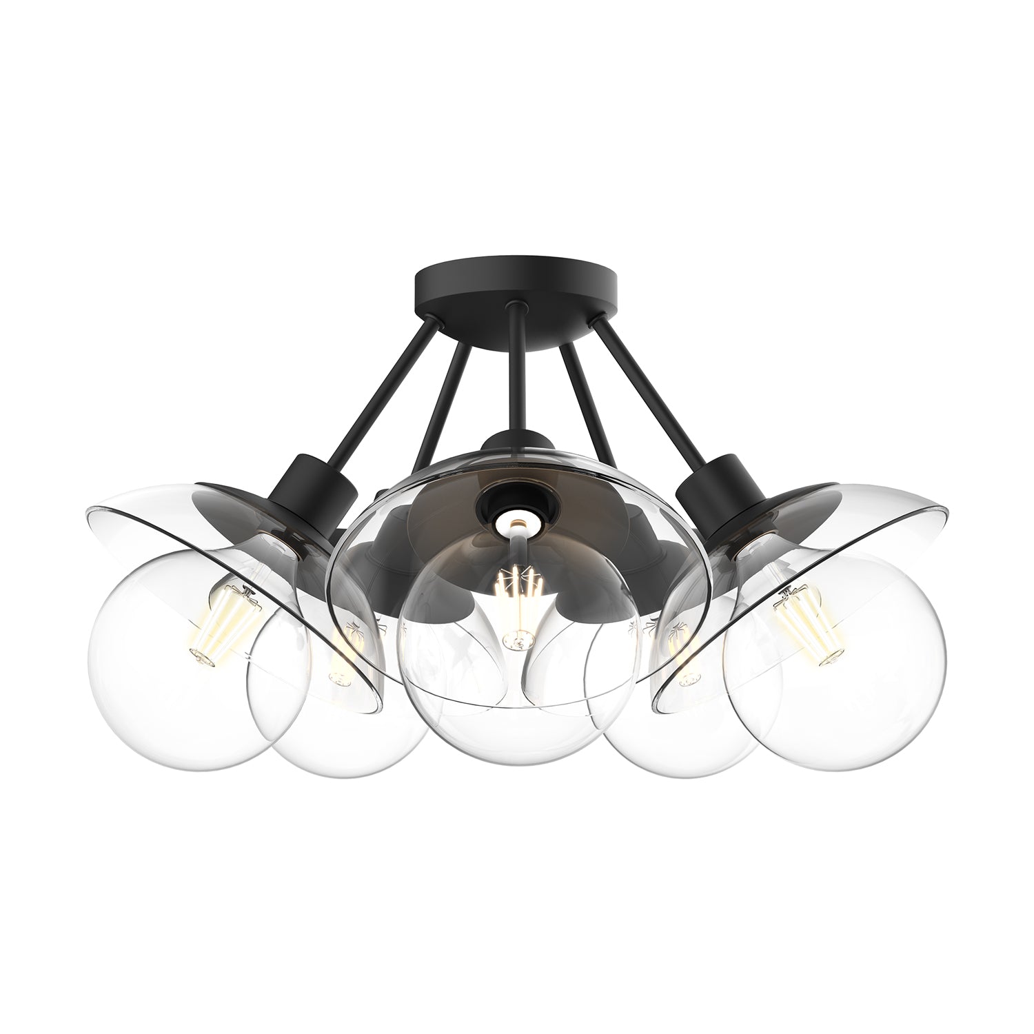 Francesca 20" 5 Lights Semi Flush Mount