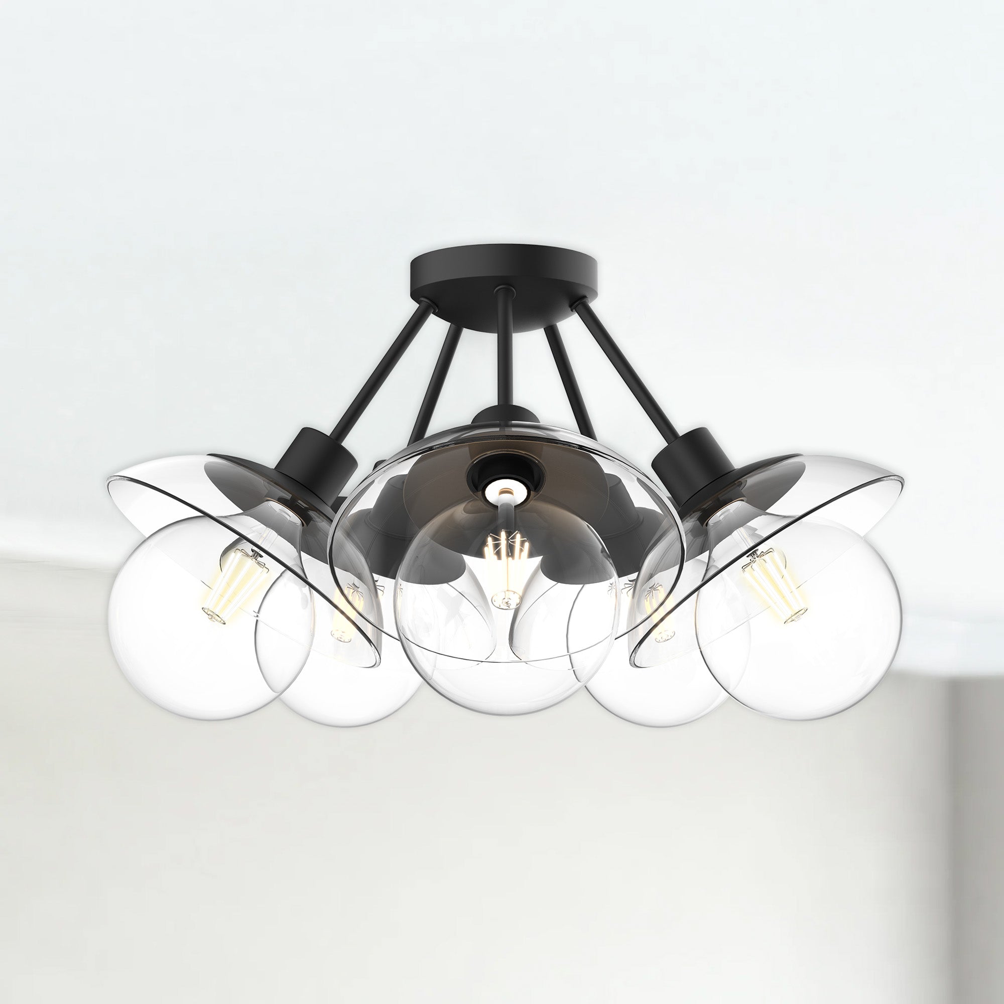 Francesca 20" 5 Lights Semi Flush Mount
