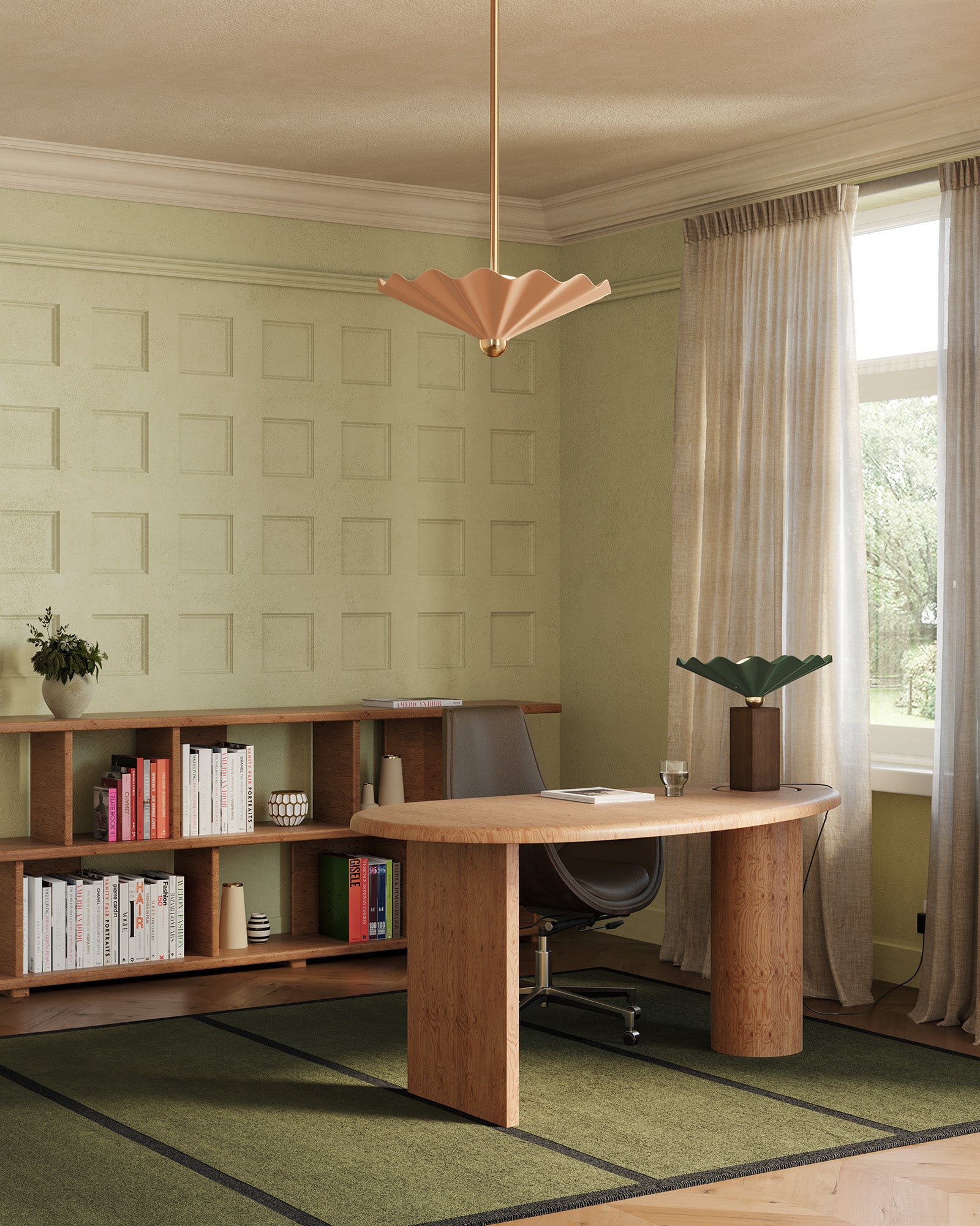 Furrow 16" dimmable LED Pendant