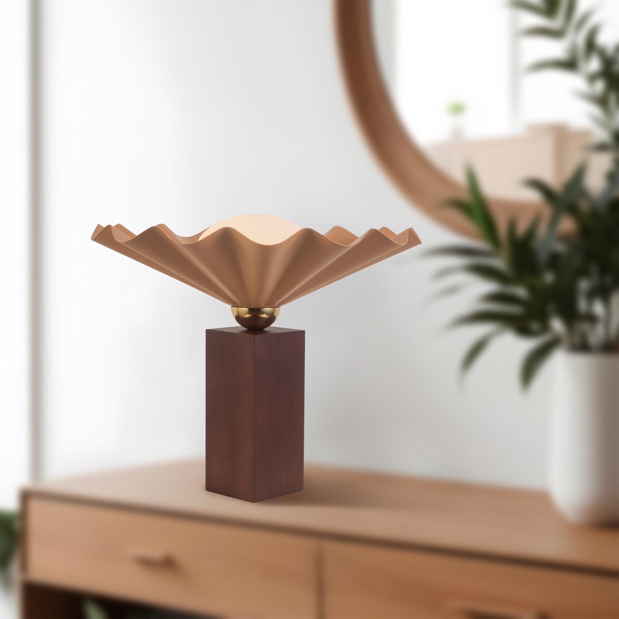 Furrow 14" Table Lamp
