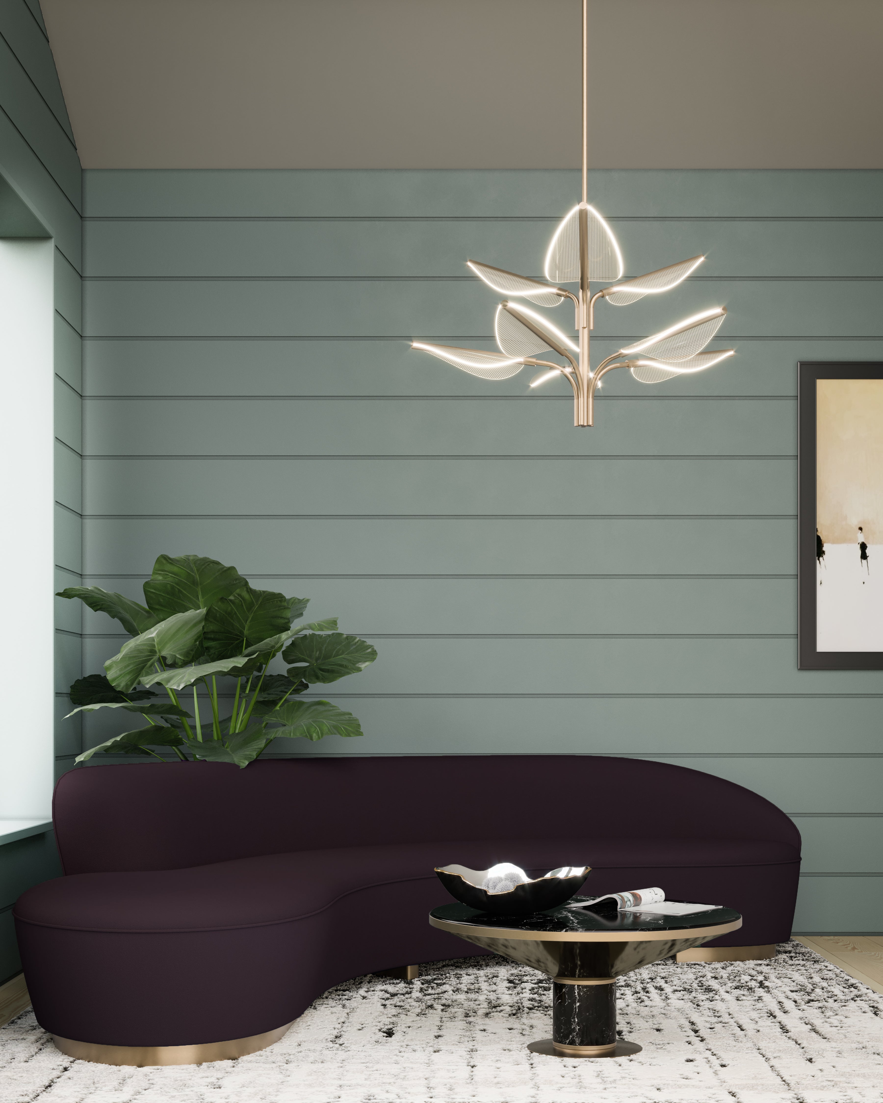 Flora 31" Two-Tier LED Pendant