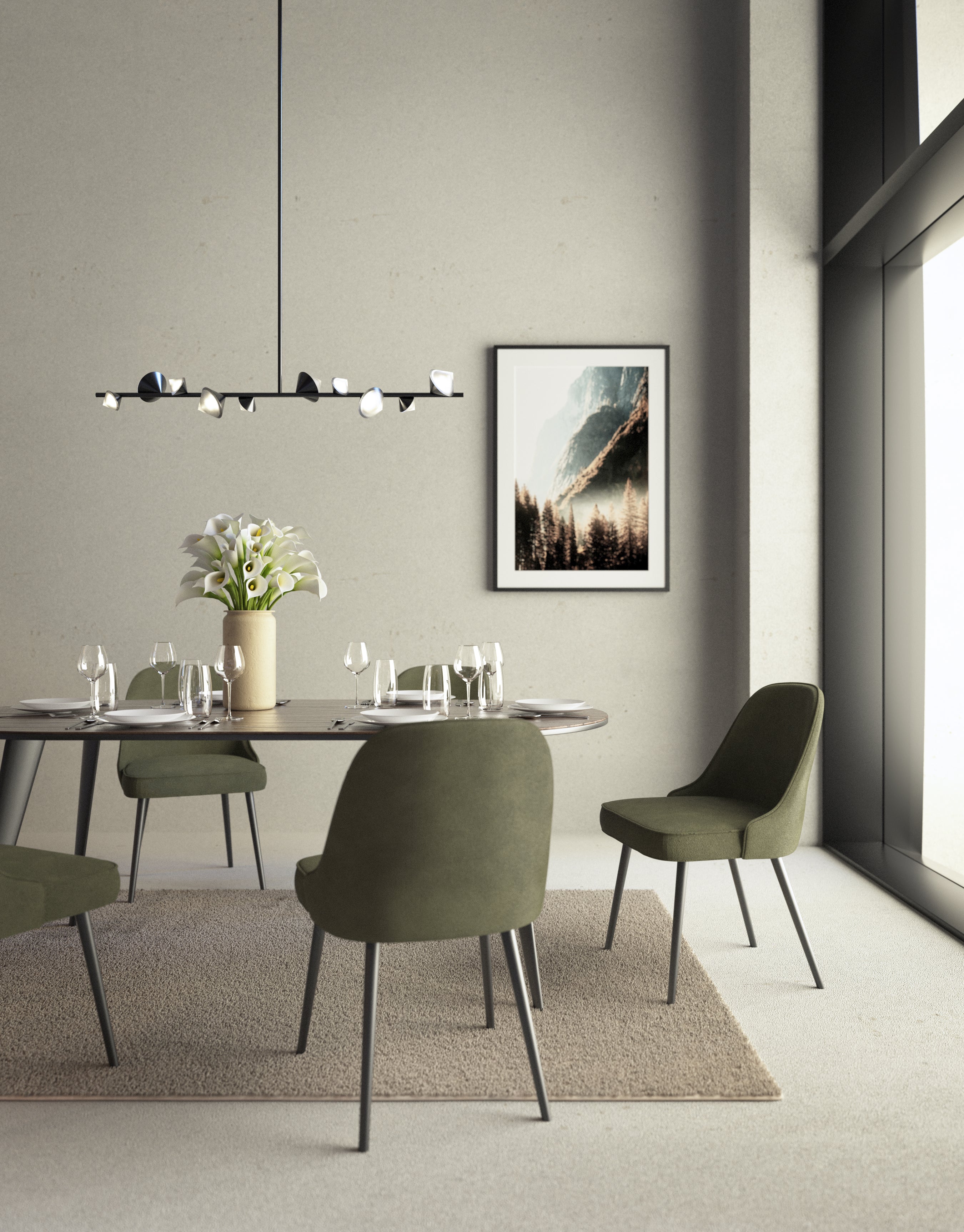 Geode 51" LED Linear Pendant