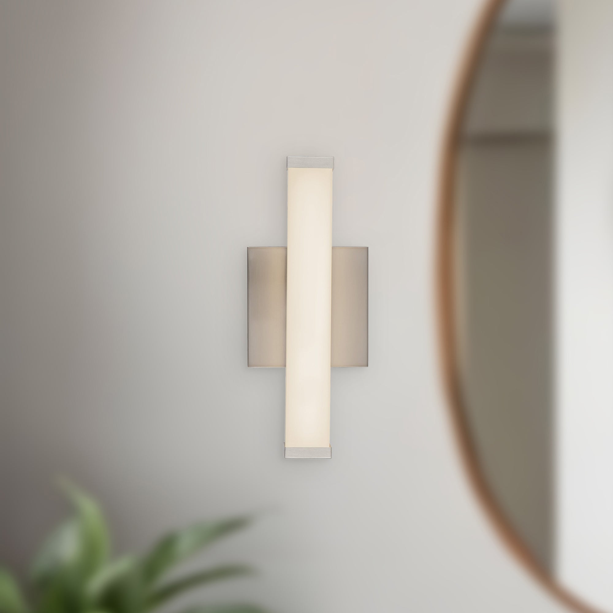 Geri 12" Silver dimmable LED Wall Sconce