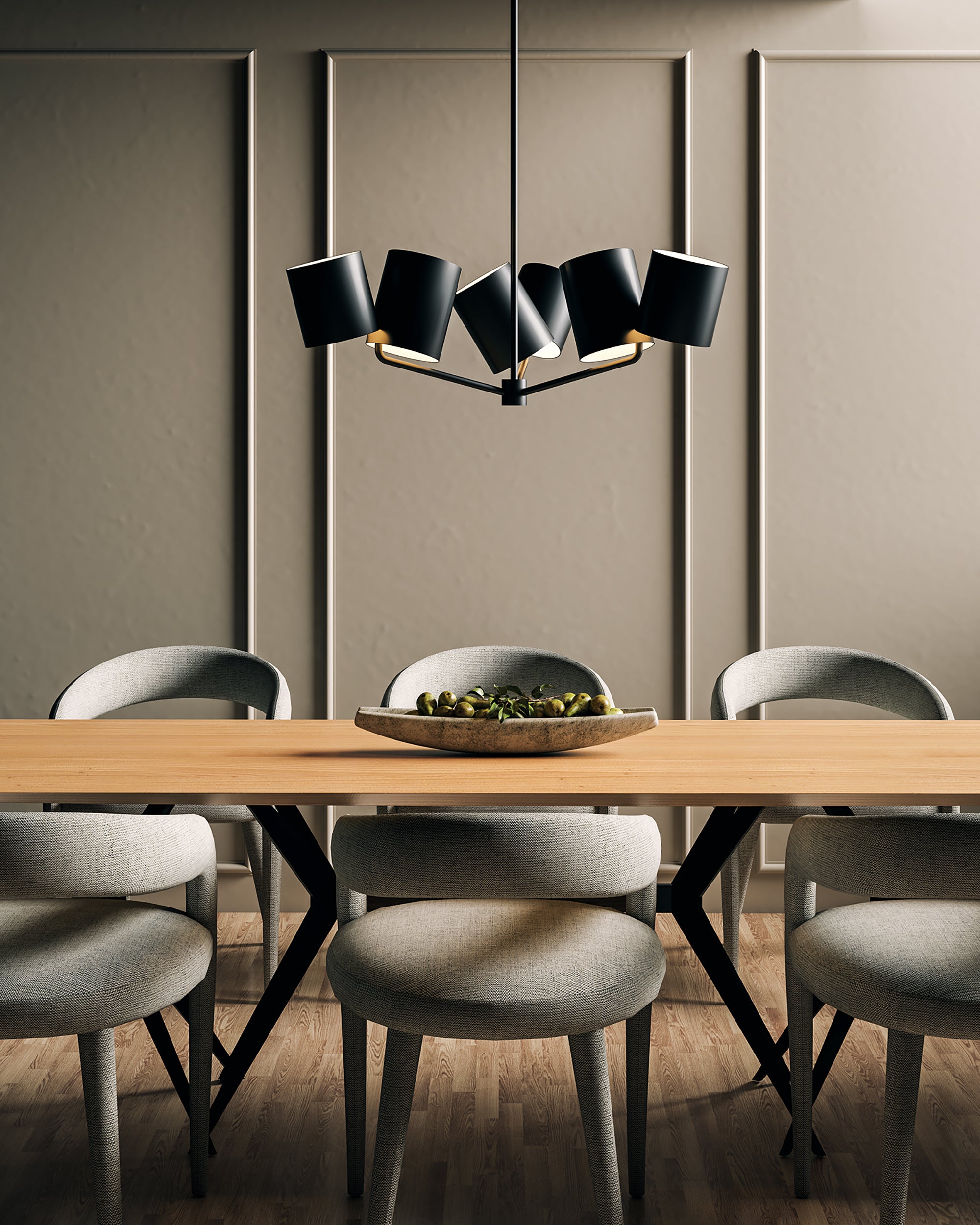 Keiko 30" 6 Lights Chandelier