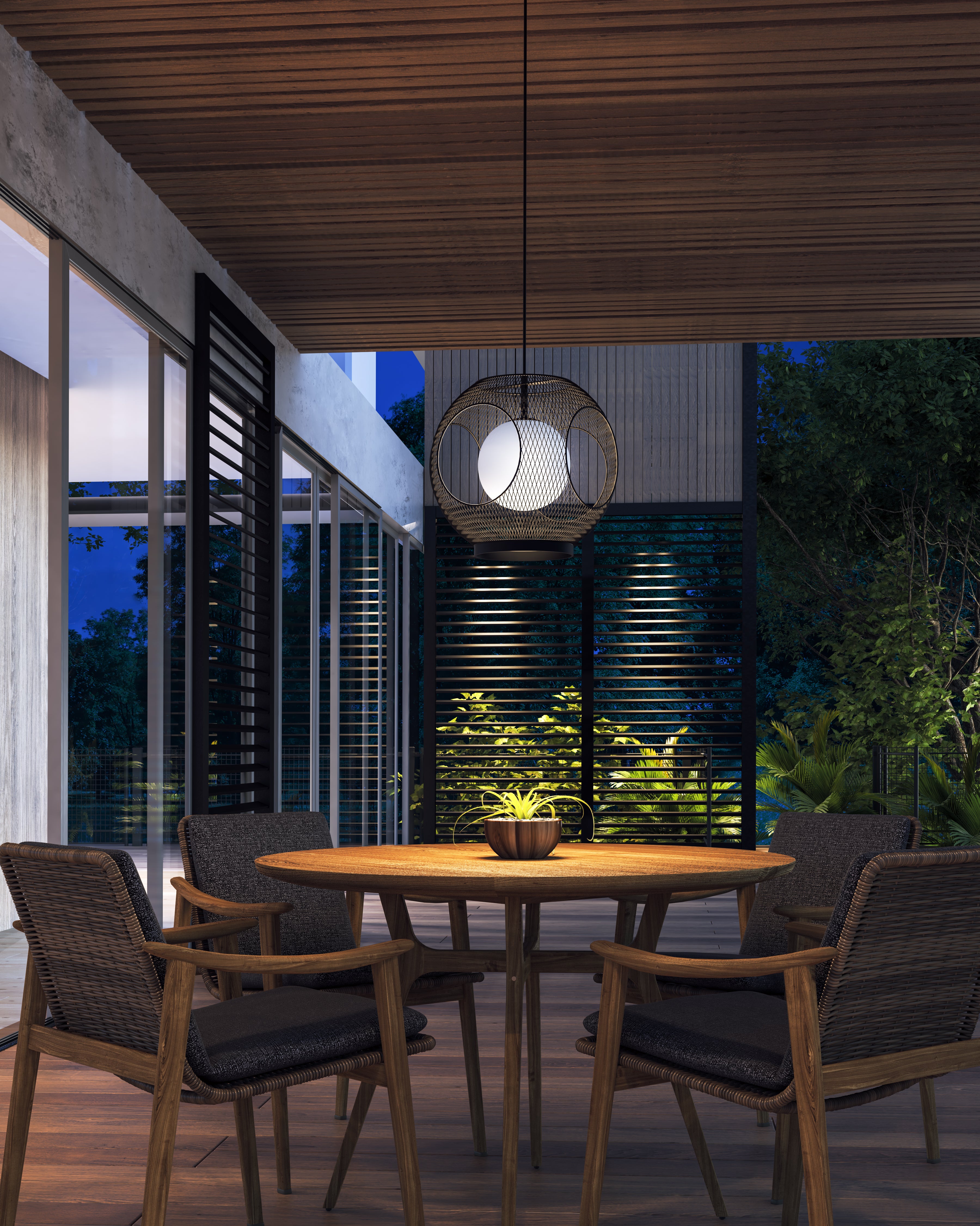 Kona 13" 1 Light Exterior Pendant