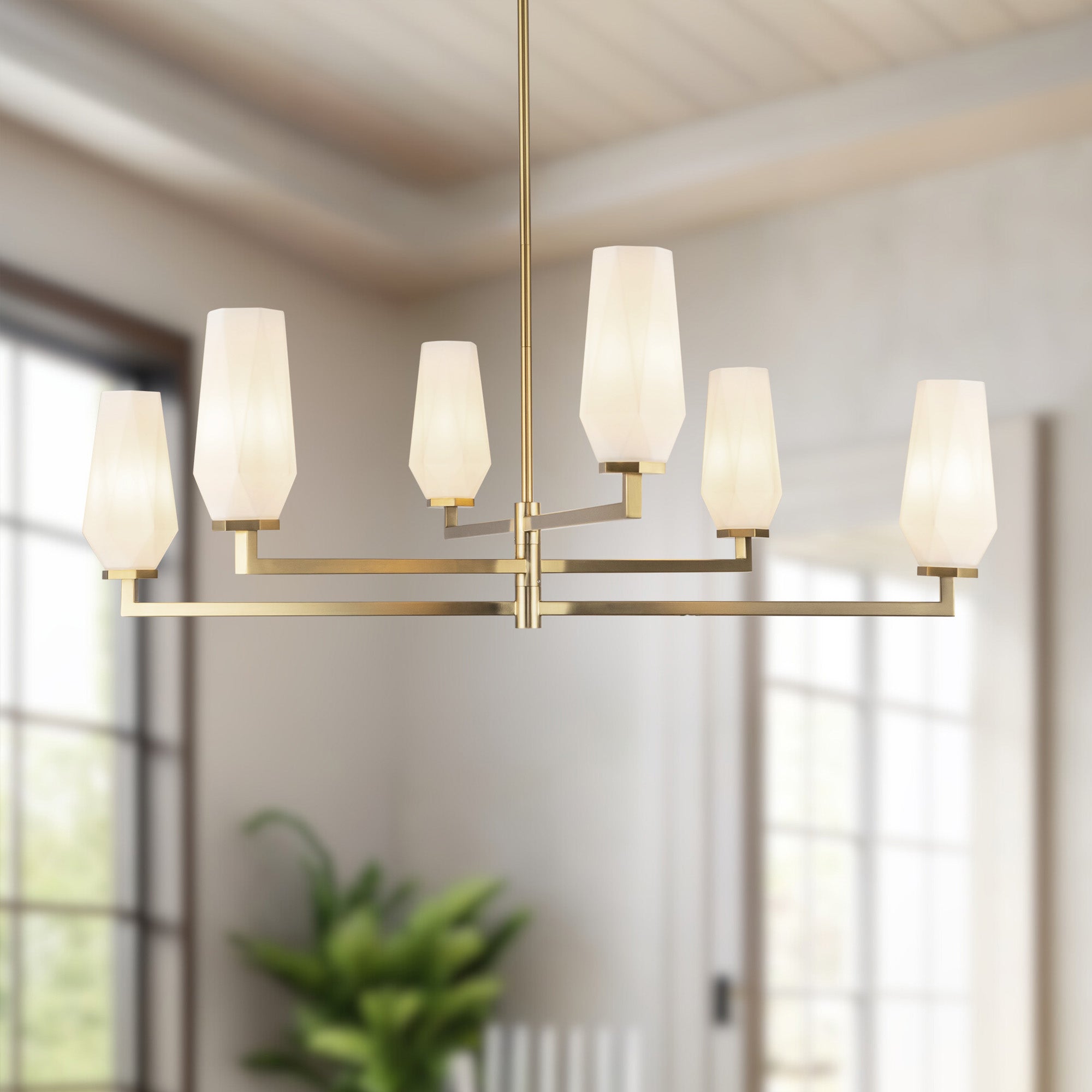 Krysta 35" 6 Lights Chandelier
