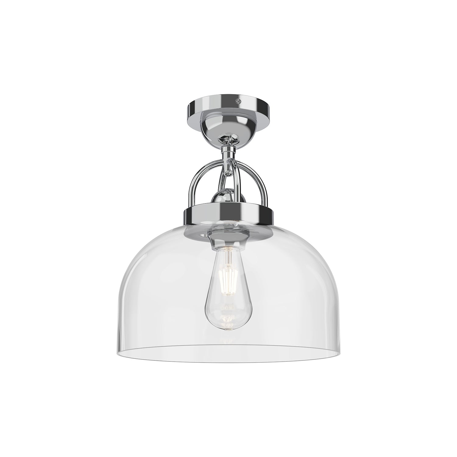 Lancaster 12" 1 Light Semi Flush Mount