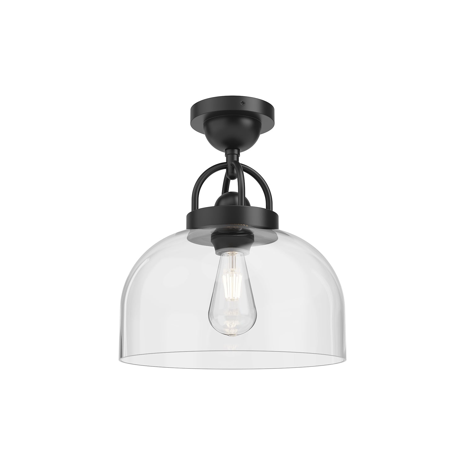 Lancaster 12" 1 Light Semi Flush Mount