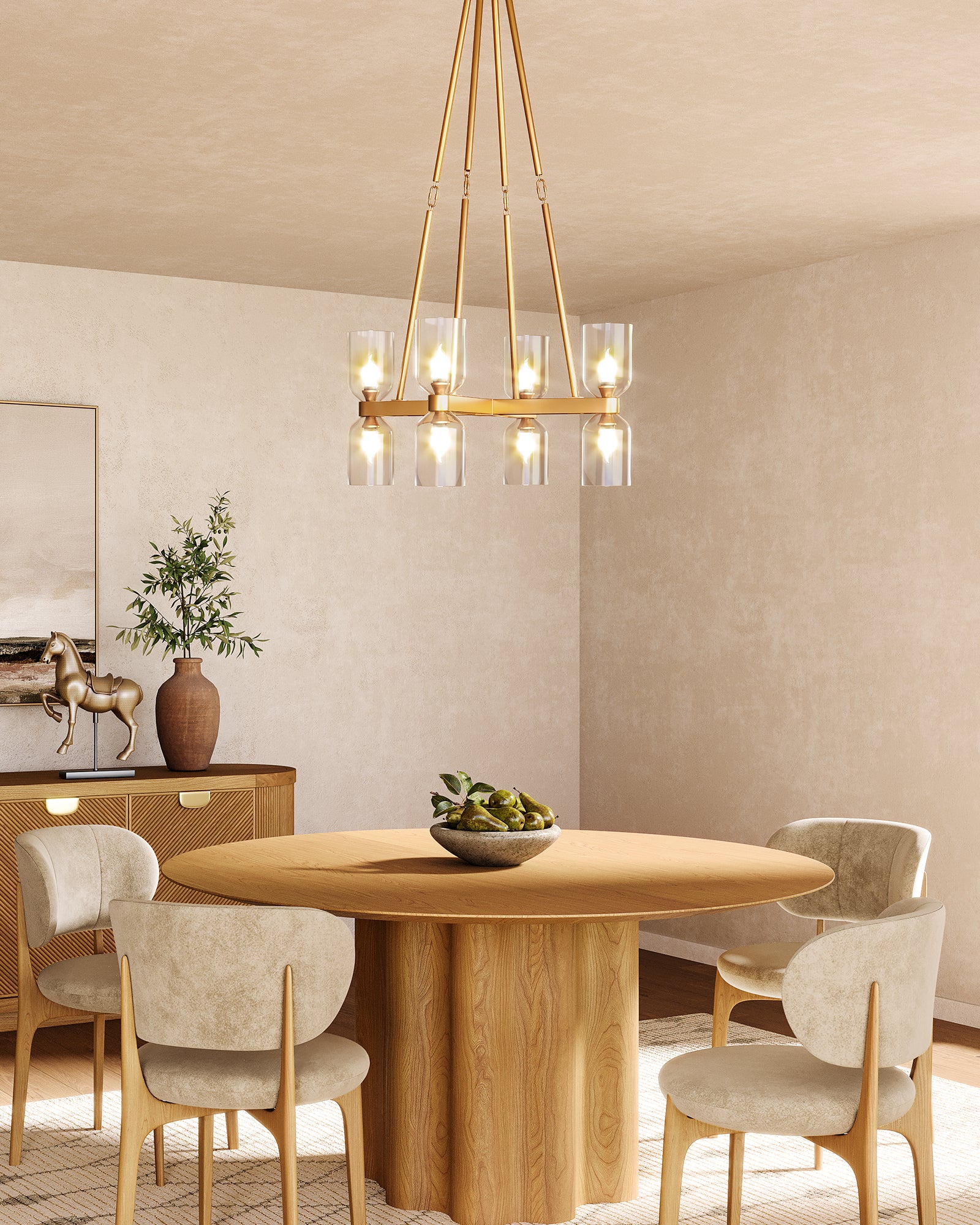 Lucian 22" 8 Lights Chandeliers