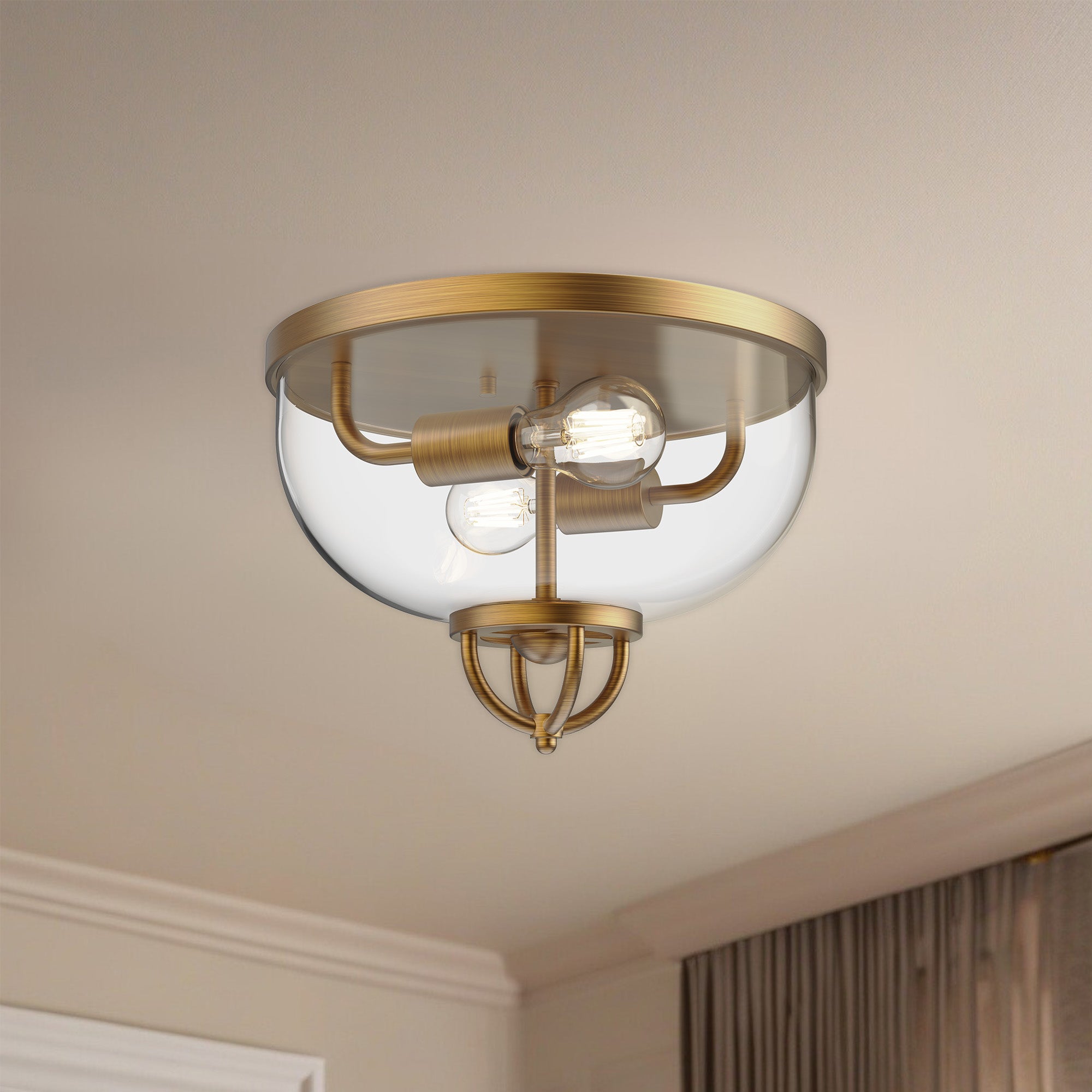 Lancaster 13" 2 Lights Flush Mount