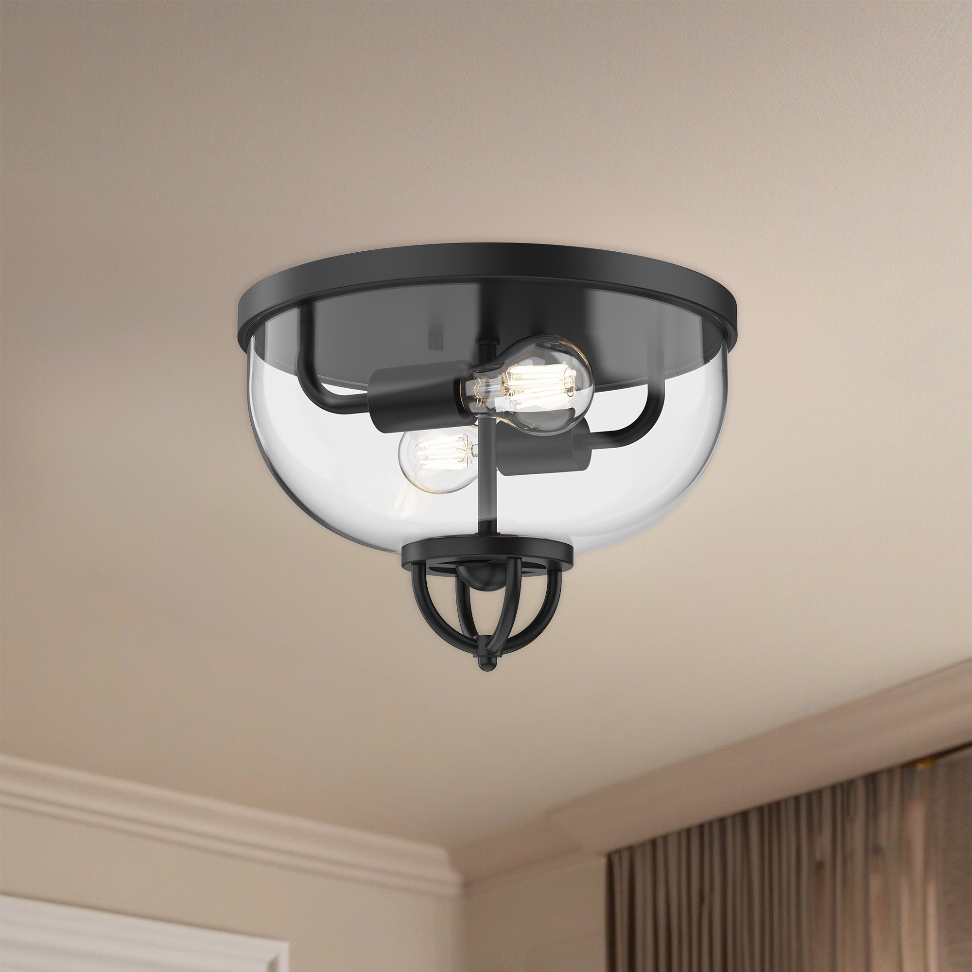 Lancaster 13" 2 Lights Flush Mount