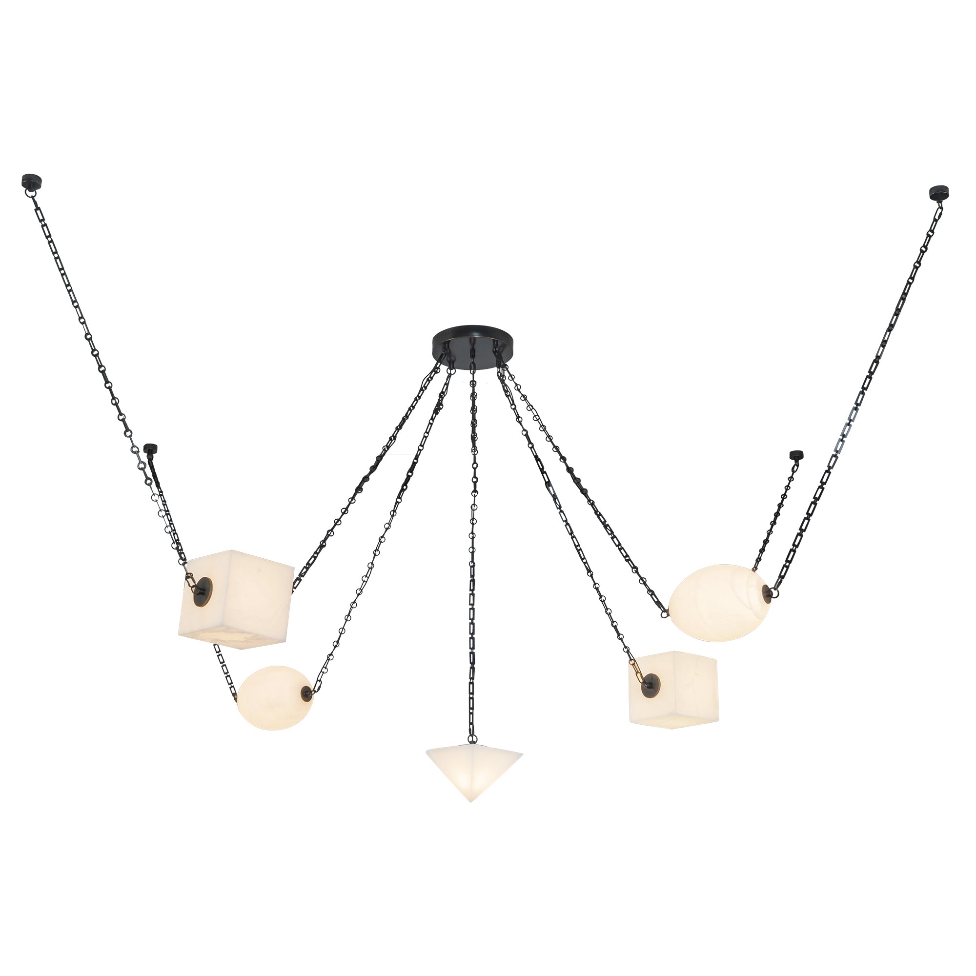 Mineral 5-Light dimmable LED Chandelier