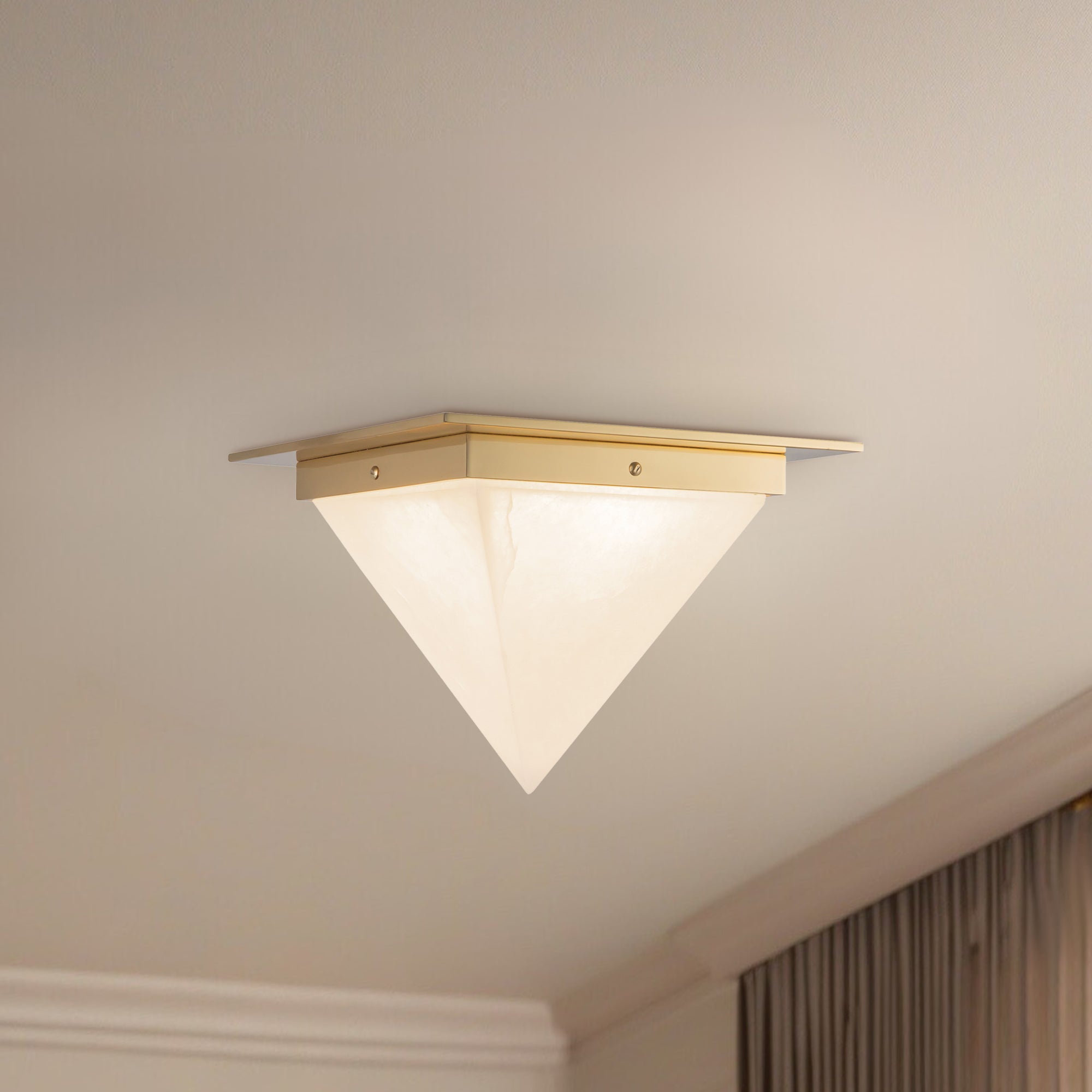 Mineral 11" Brass Flush Mount
