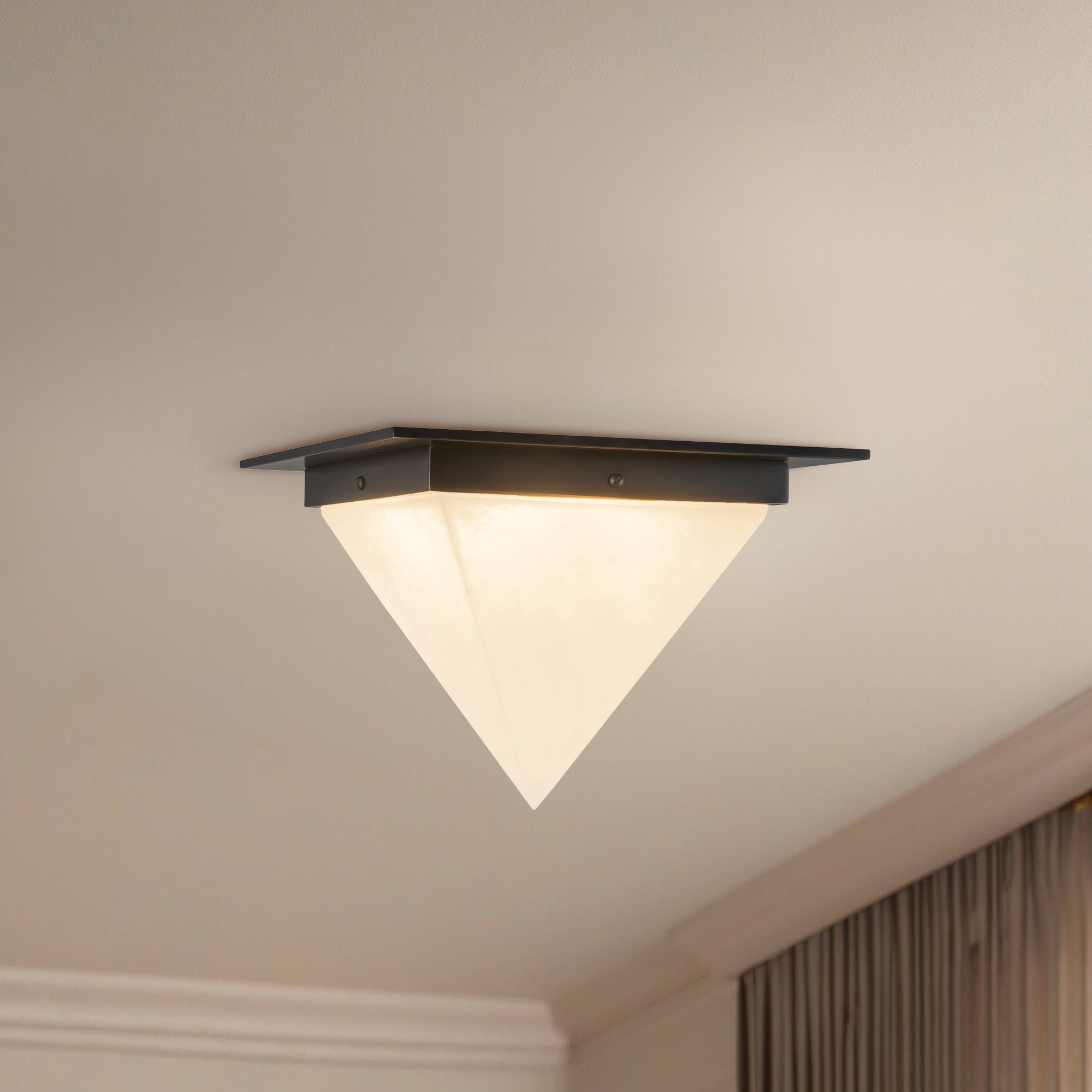 Mineral 11" Black Flush Mount