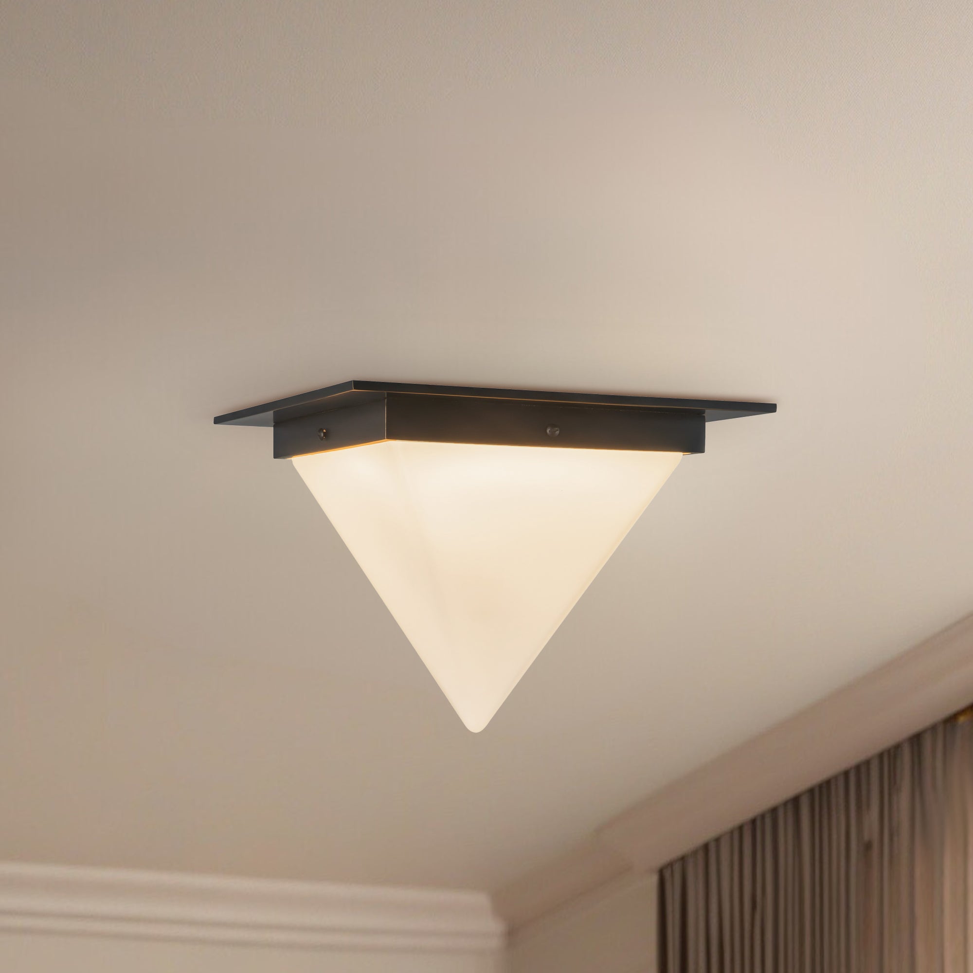 Mineral 11" Black Flush Mount