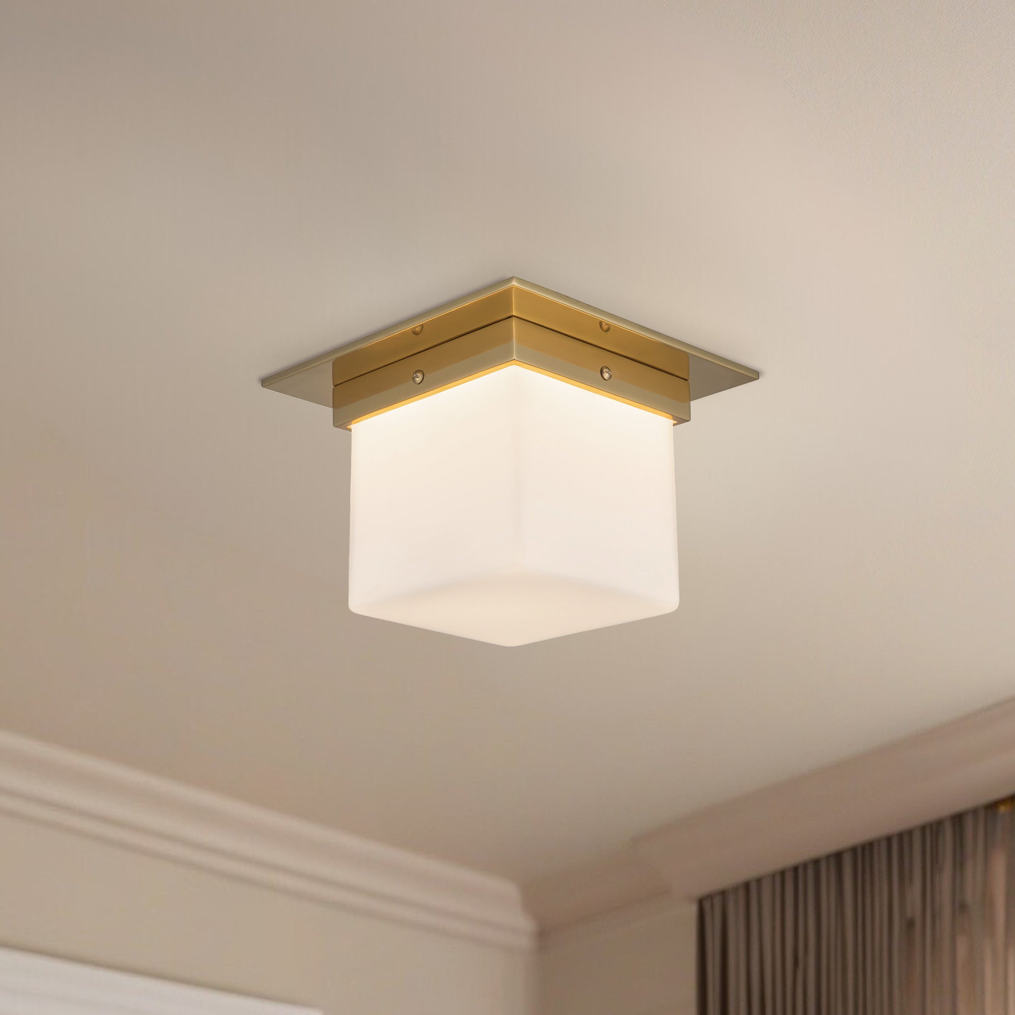 Mineral 8" Brass Flush Mount