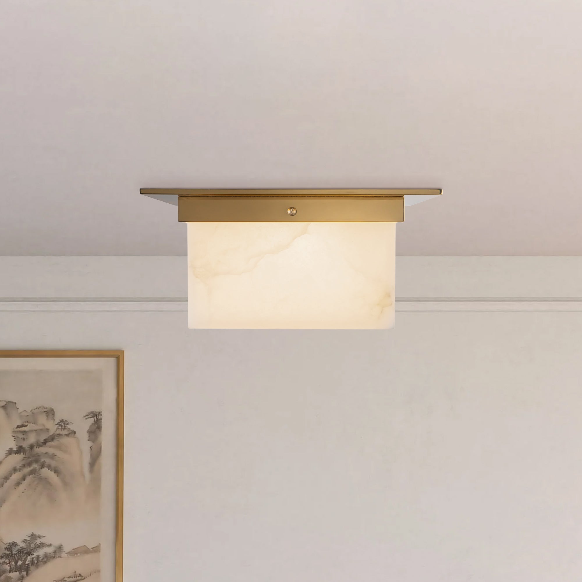 Mineral 11" Brass Flush Mount