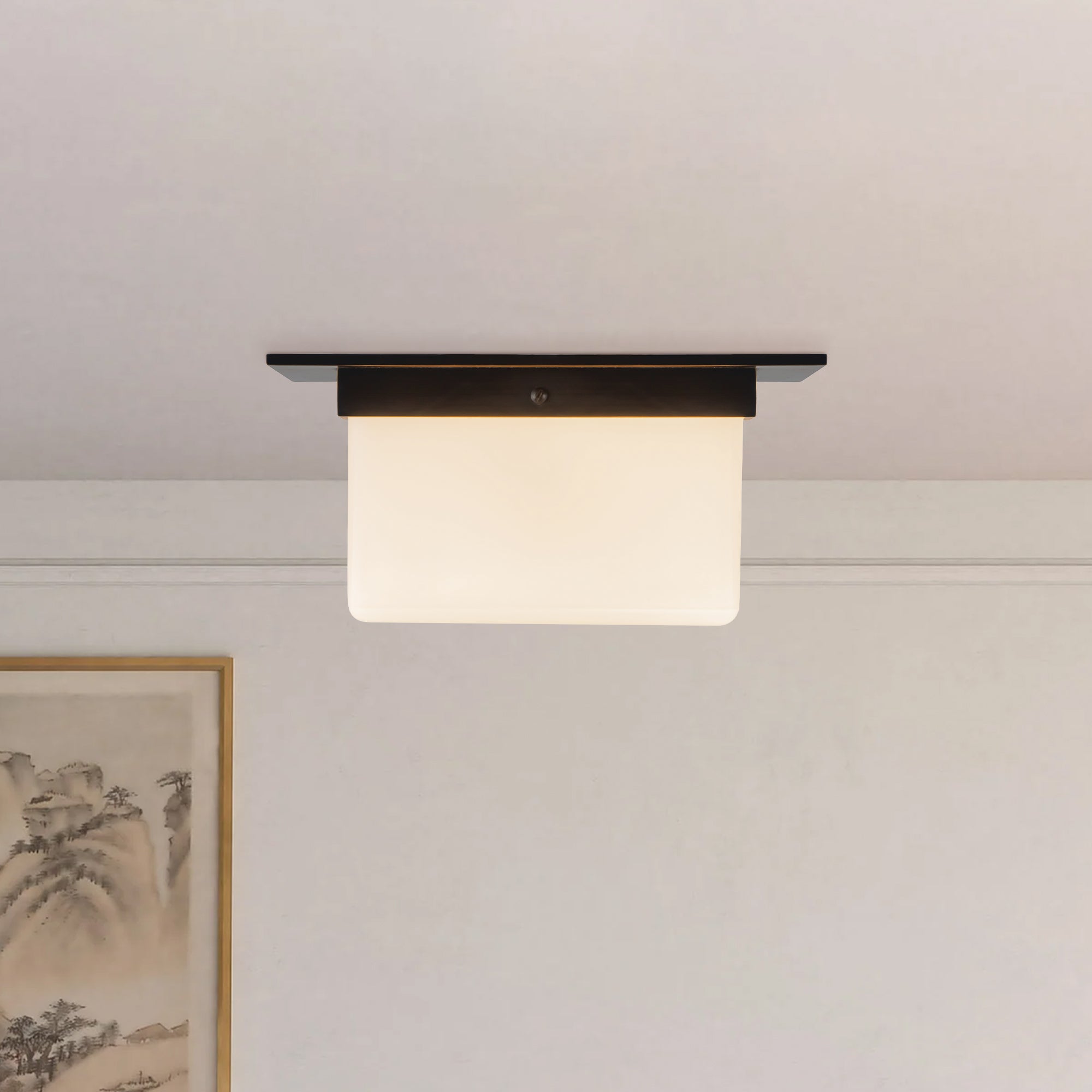 Mineral 11" Black Flush Mount